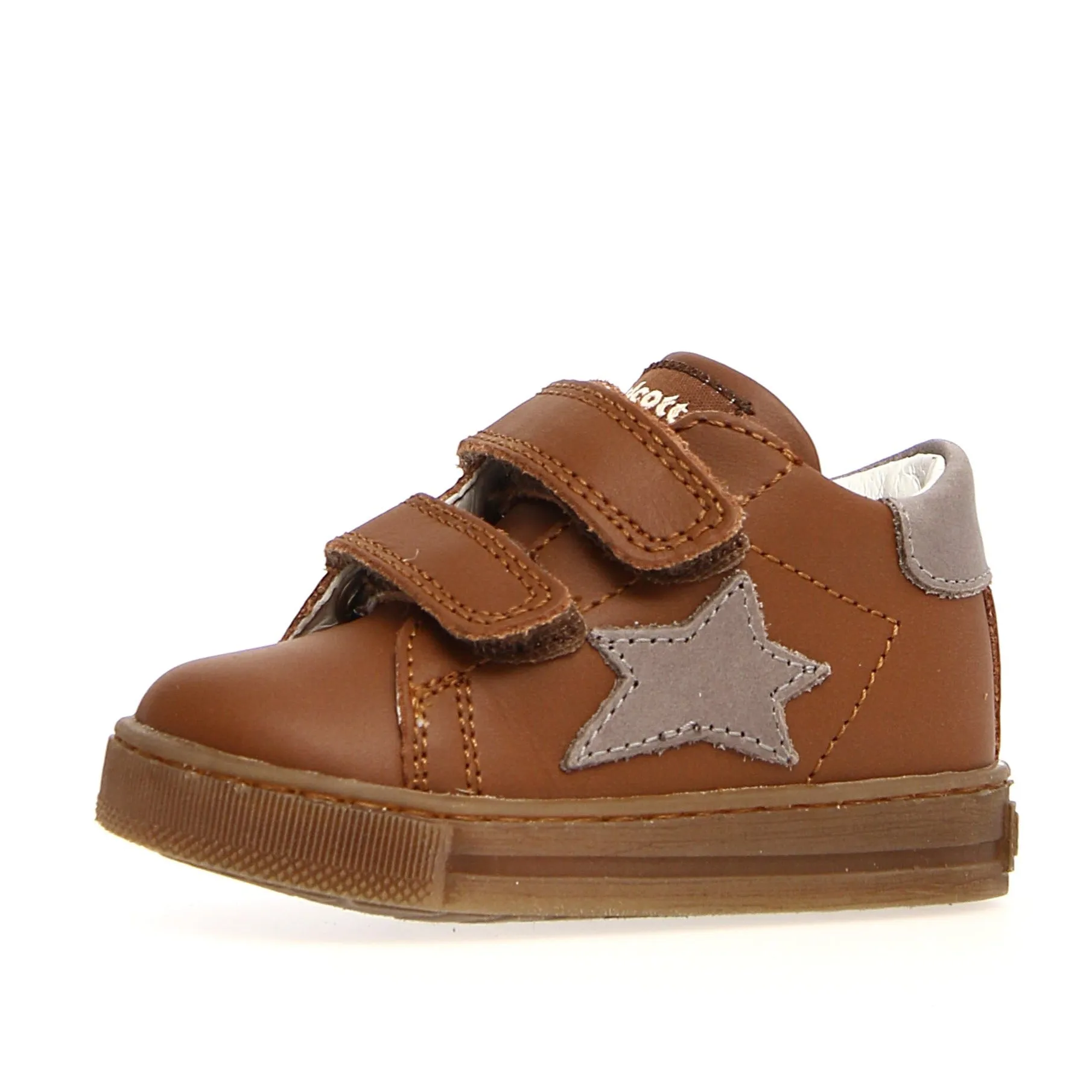 Falcotto Girl's and Boy's Sasha Vl Calf Fashion Sneakers - Cuoio/Dark Grey street edge