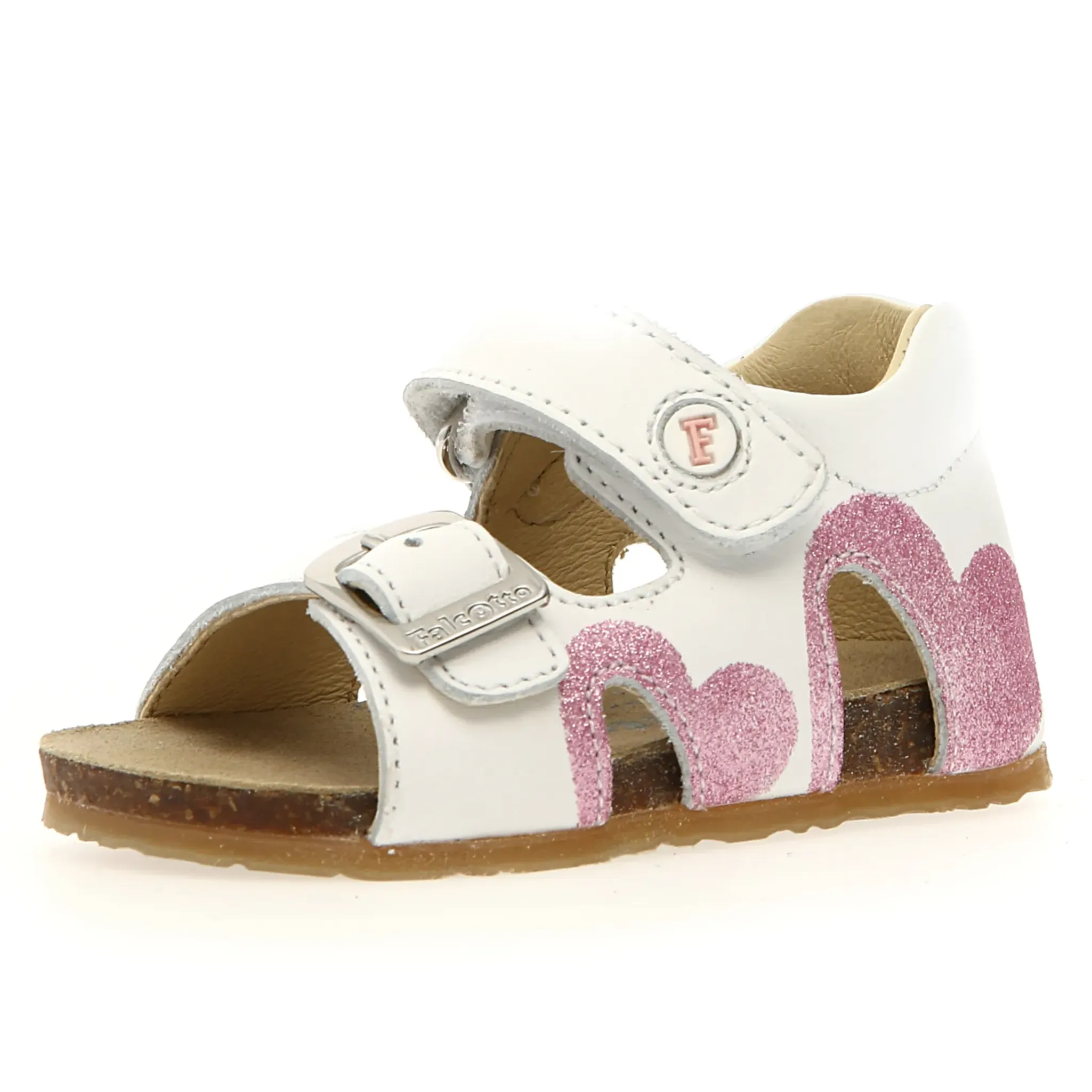 Falcotto Girl's Aryl Sandals - White / Pink Lake Path