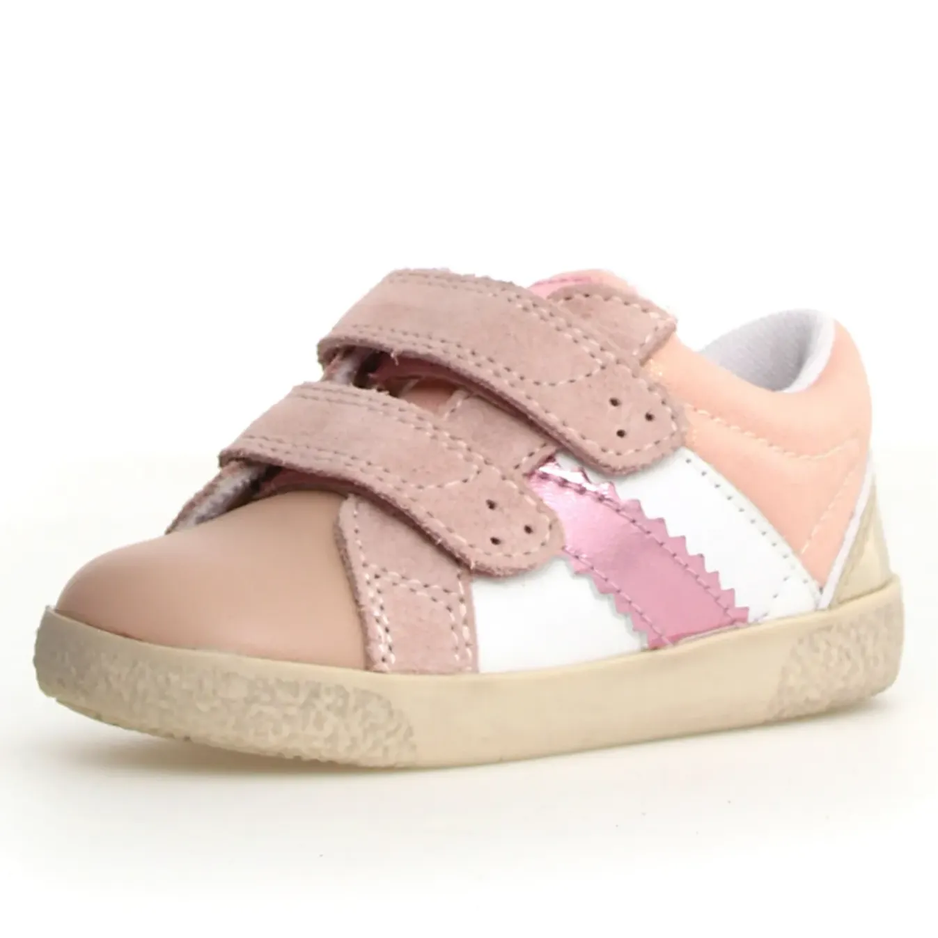 Falcotto Girl's Kilde Low Vl Casual Shoes - Metallic Cipria / White / Platinum chill vibe