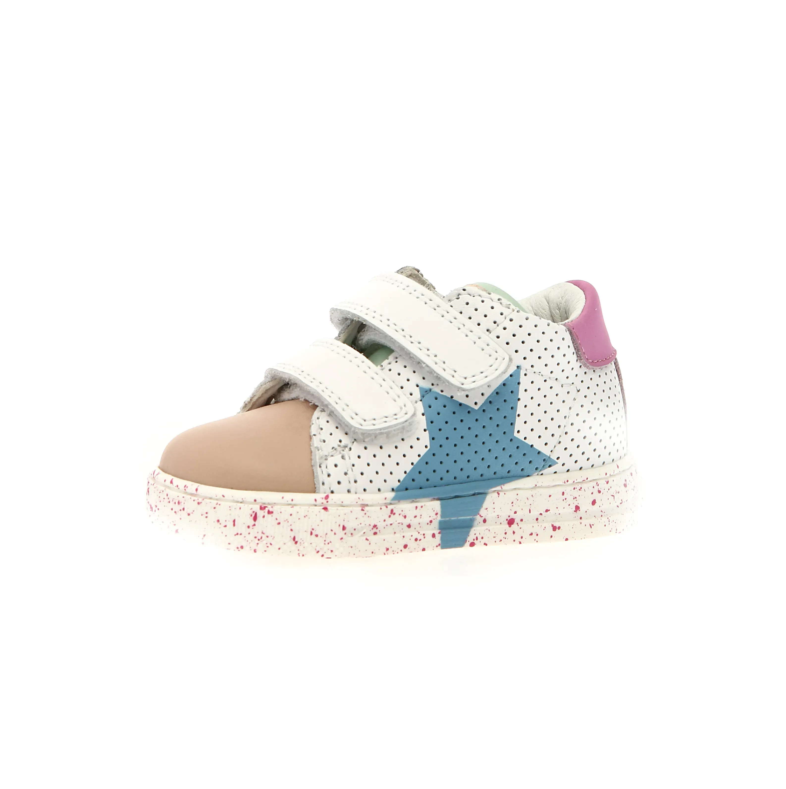 Falcotto Girl's Salazar 3 Vl Casual Shoes - White / Deep Pink / Light Dream true ease