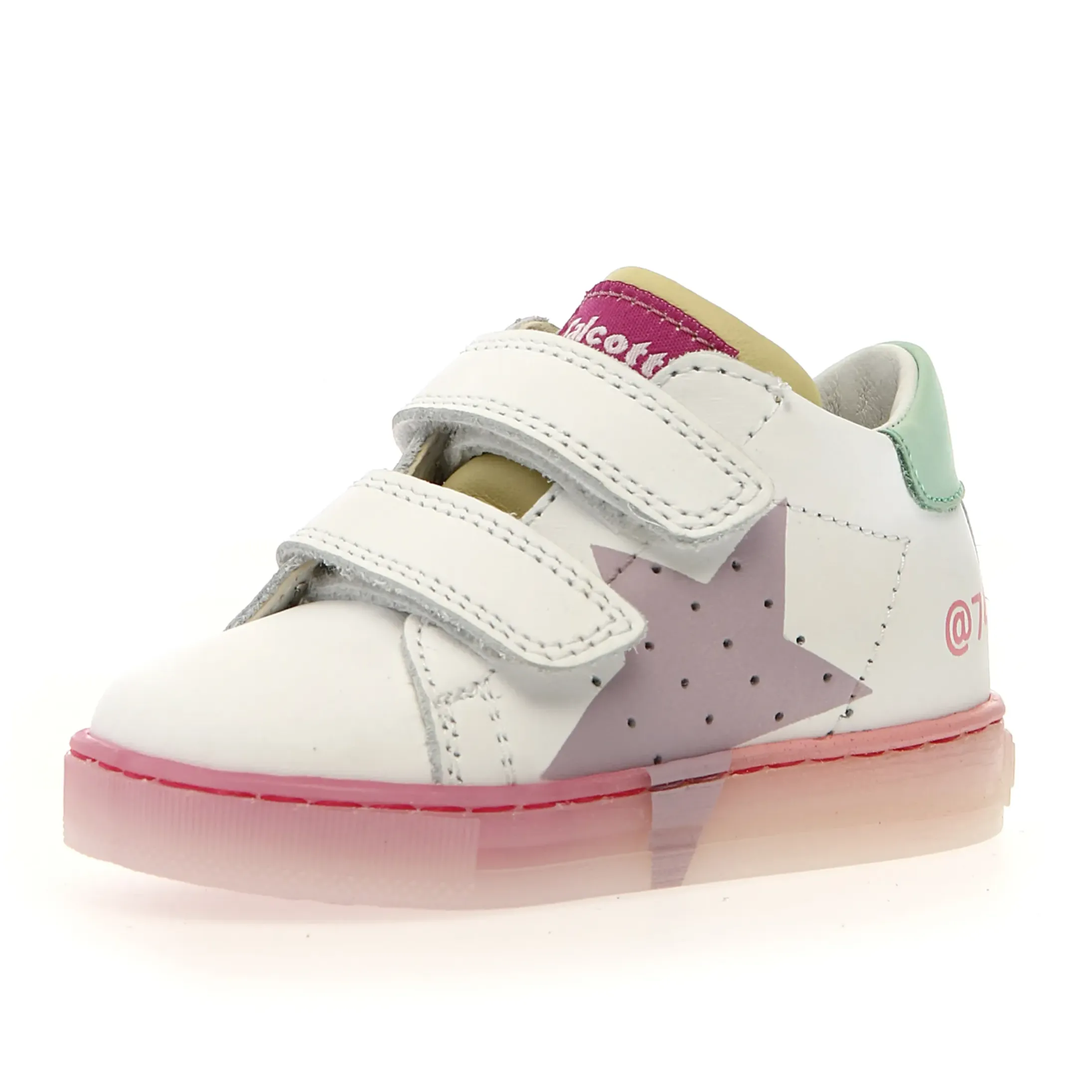 Falcotto Girl's Salazar 3 Vl Casual Shoes - White / Mint / Lilac light step
