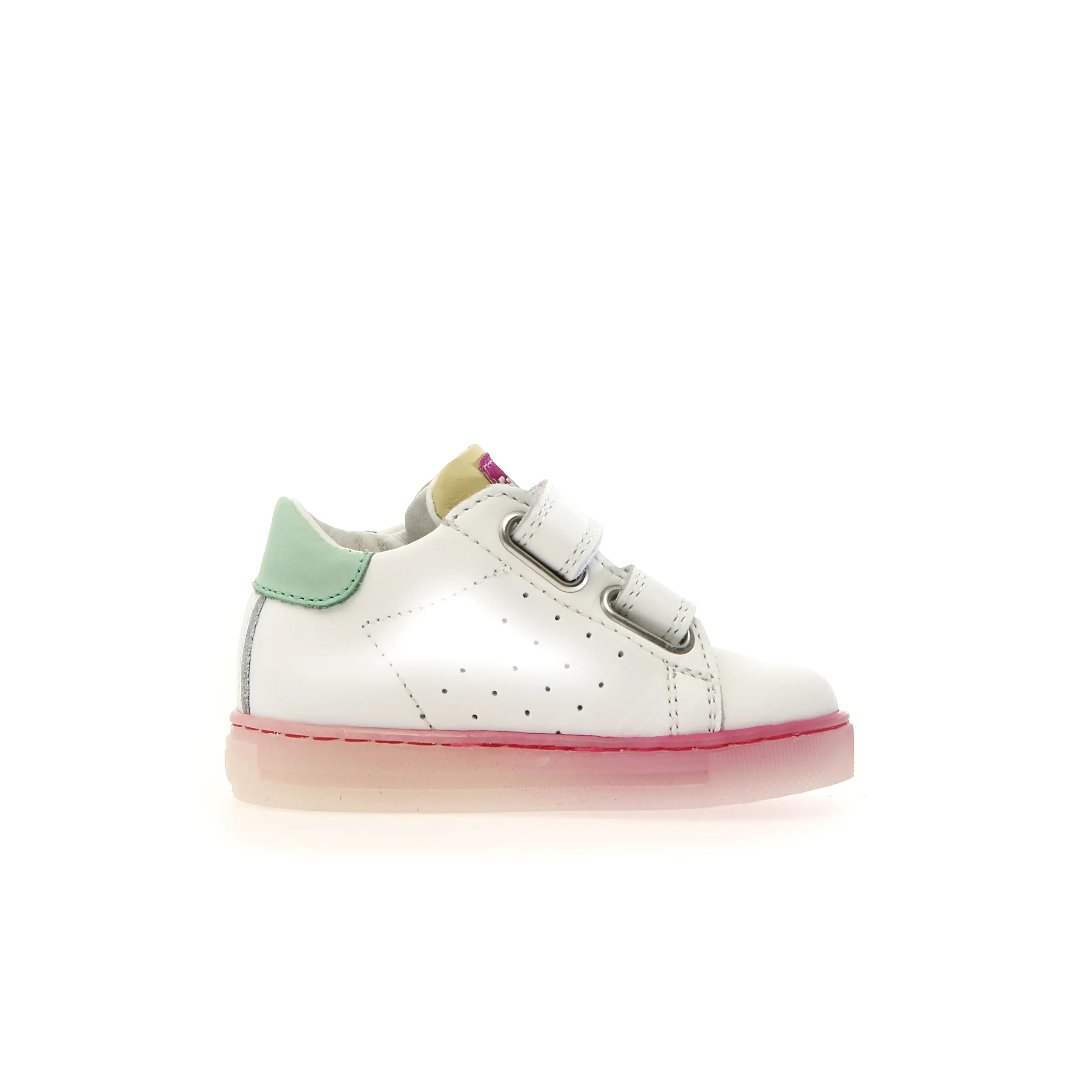 Falcotto Girl's Salazar 3 Vl Casual Shoes - White / Mint / Lilac vibe daily