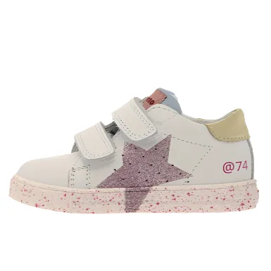 Falcotto Girl's Salazar 3 Vl Casual Shoes - White / Paglia / Pink soft soul