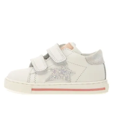 Falcotto Girl's Sasha Vl Casual Shoes - White / Pink / White easy vibe