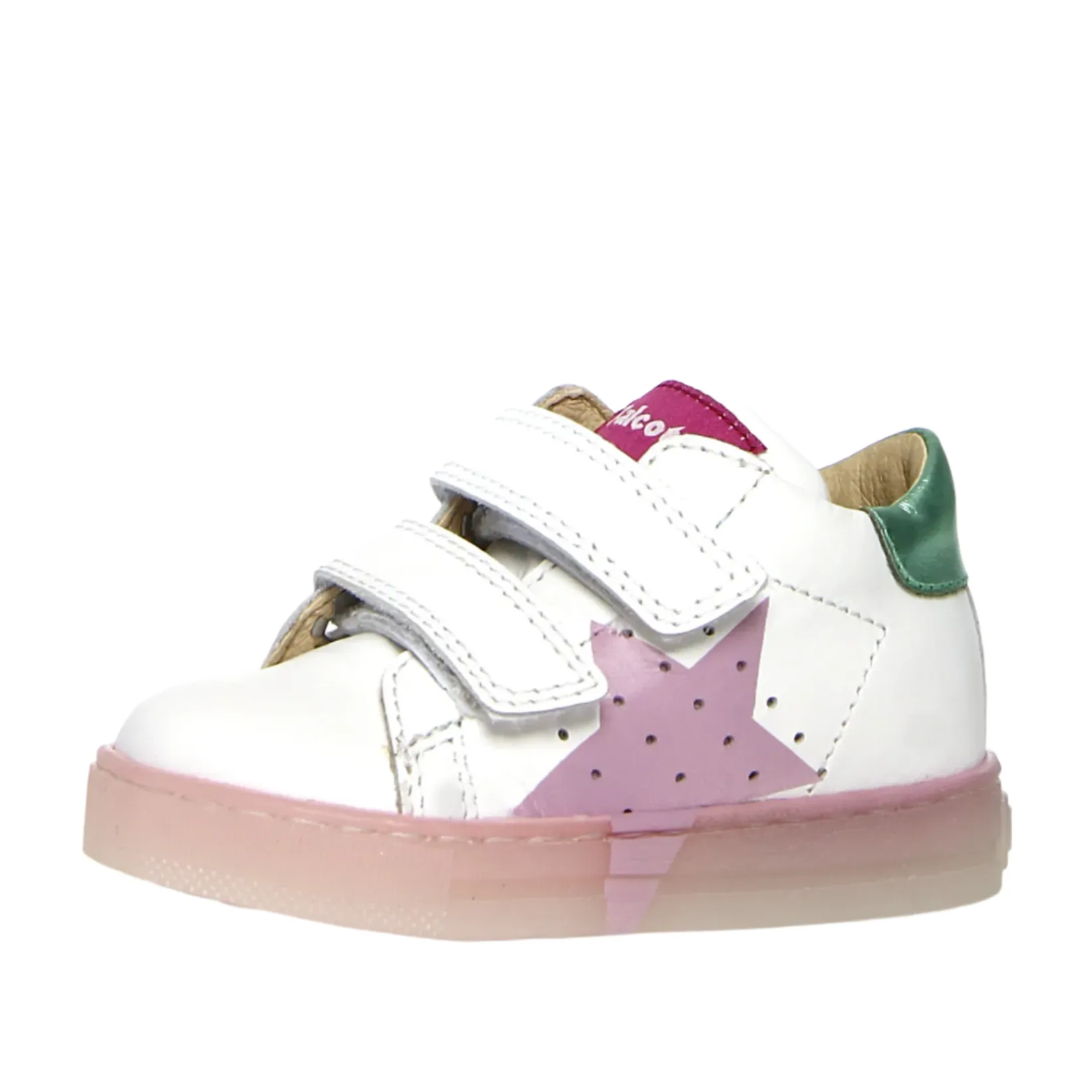 Falcotto Girl's Venus Vl Casual Shoes - White / Green easy air