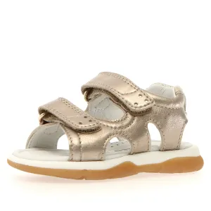 Falcotto Girl's Wunny Sandals - Metallic Cipria / Platinum Soft Footing
