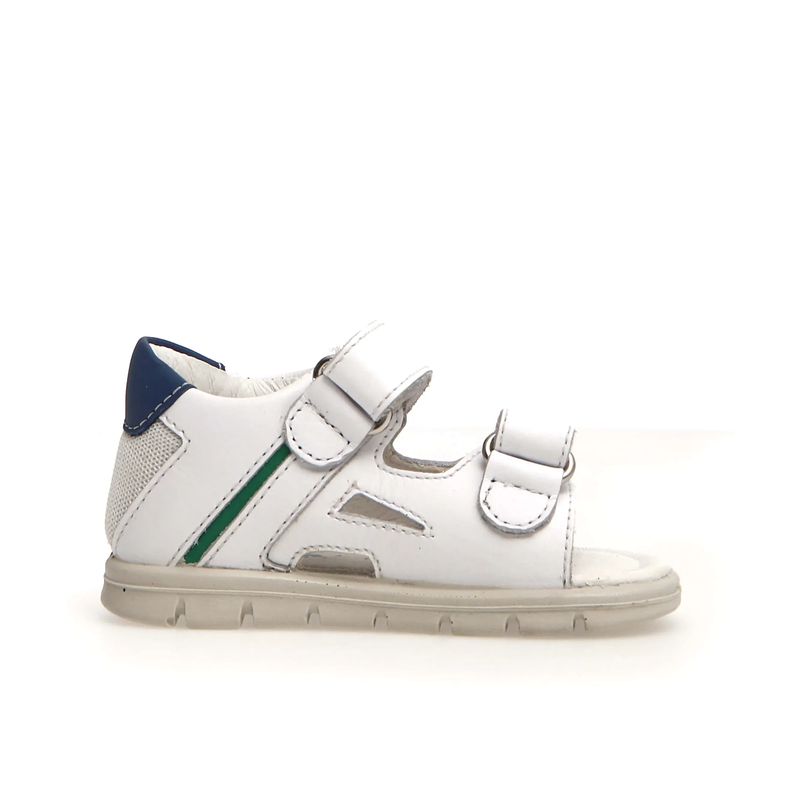 Falcotto Glimmery Boy's and Girl's Sandals - White/Azure River Mood