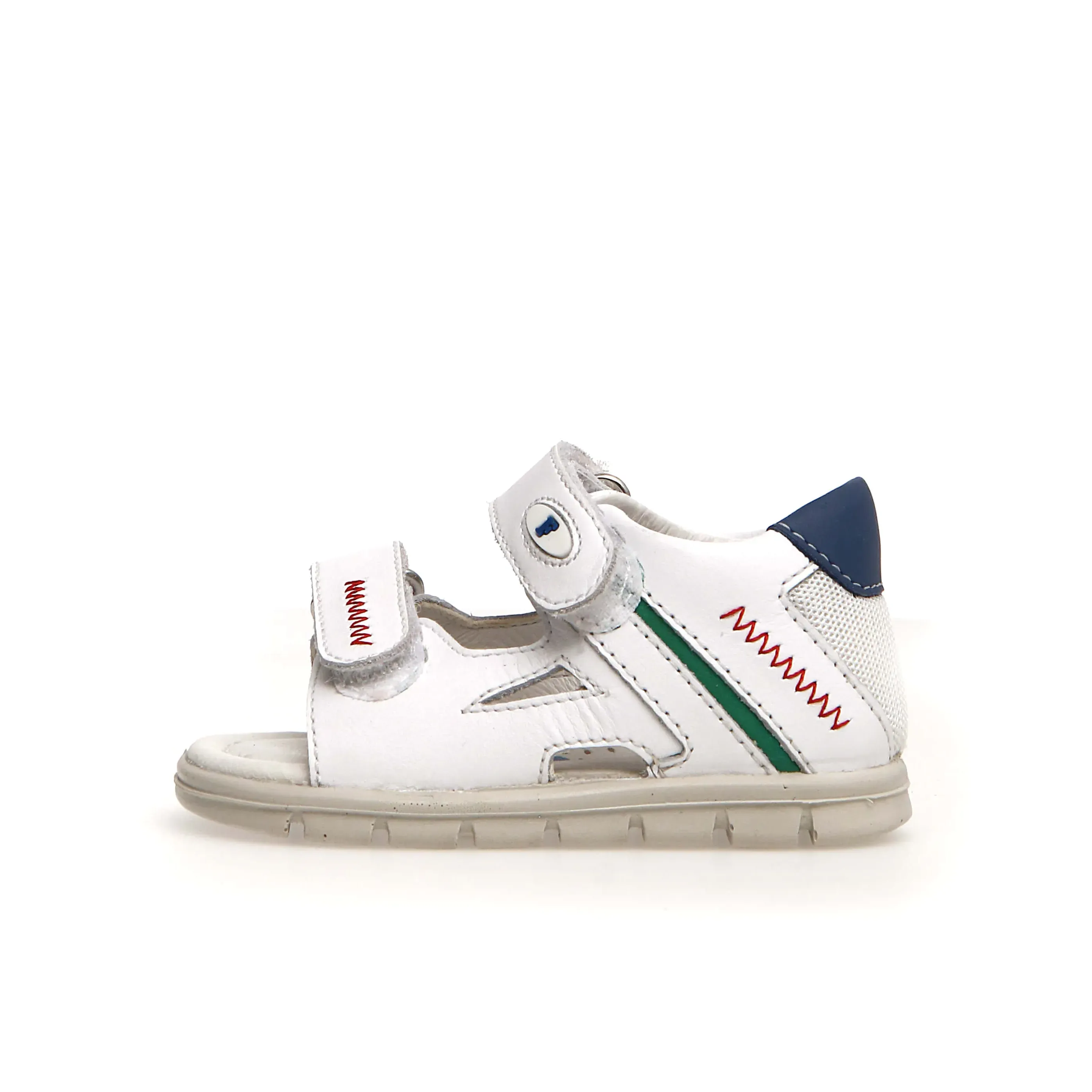 Falcotto Glimmery Boy's and Girl's Sandals - White/Azure Lazy Fit