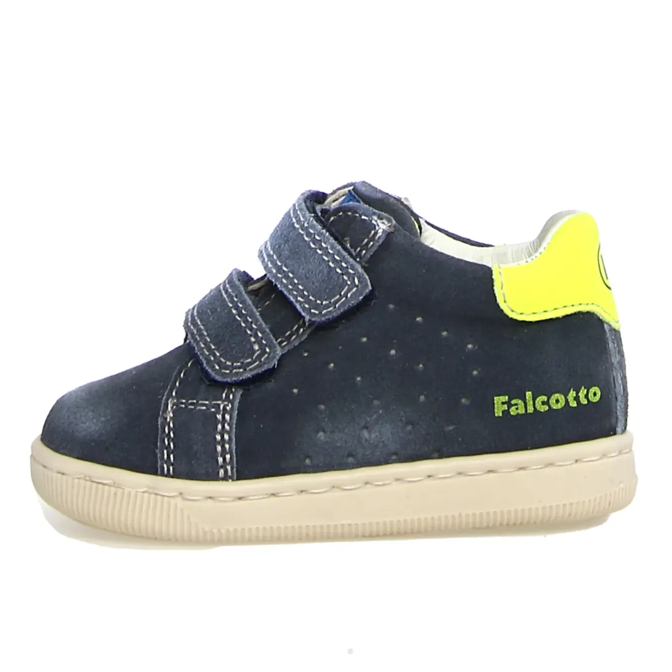 Falcotto Kiner Vl Boy's Casual Shoes - Navy/Yellow vibe relax