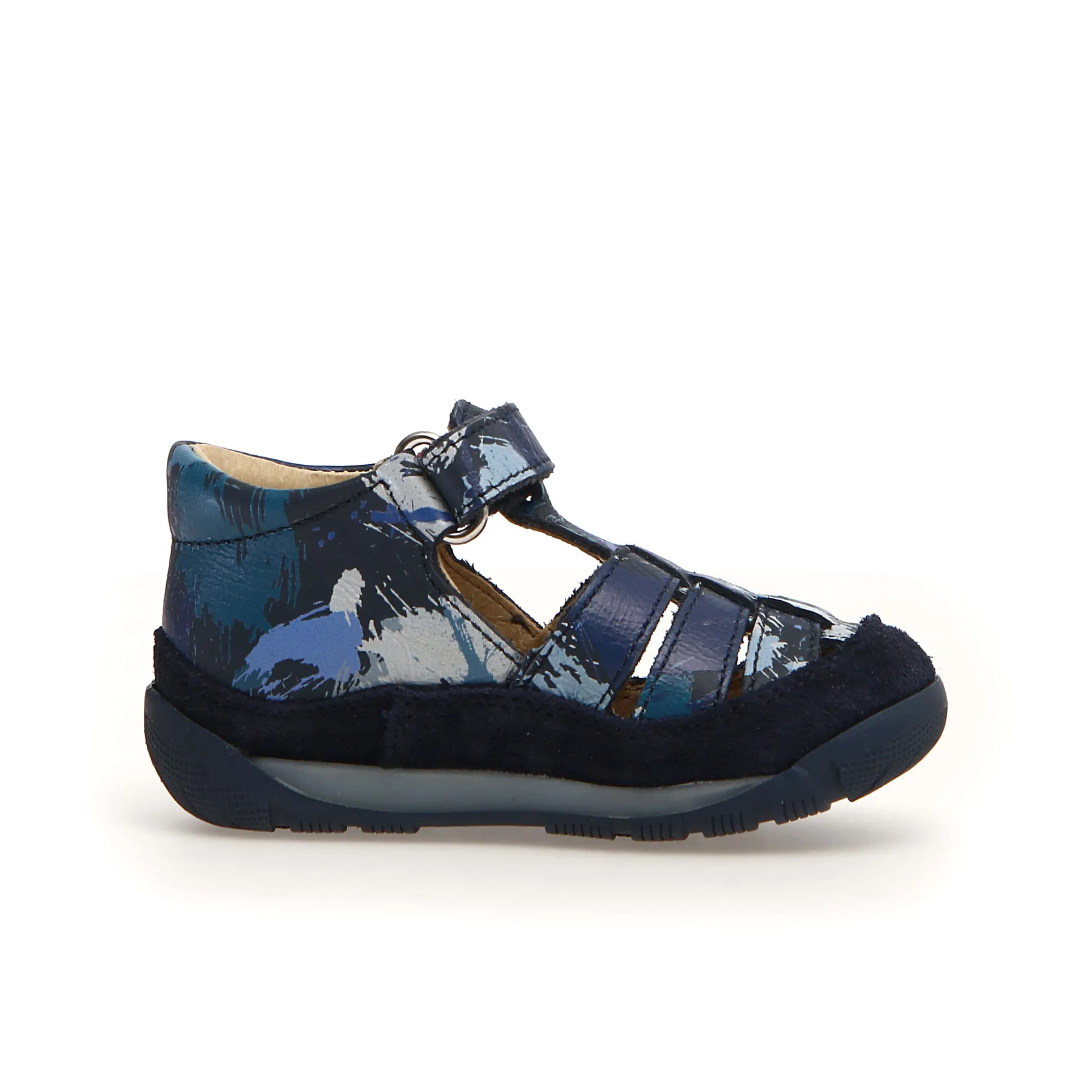 Falcotto Laguna Boy's Sandals - Navy Camu Print Lake Path