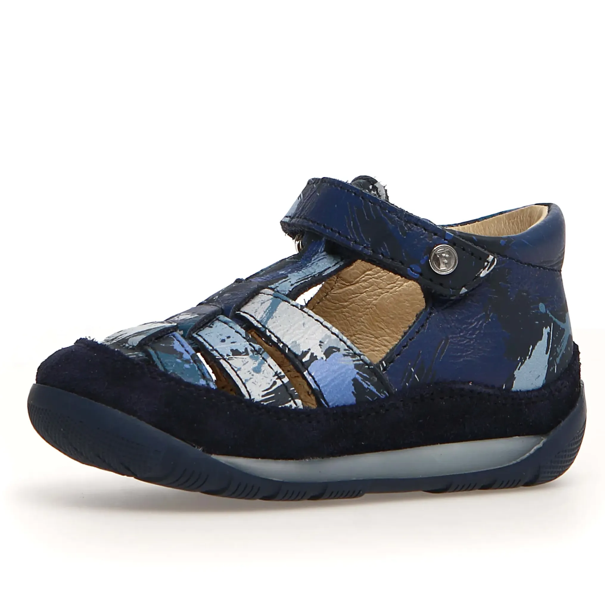 Falcotto Laguna Boy's Sandals - Navy Camu Print comfort now