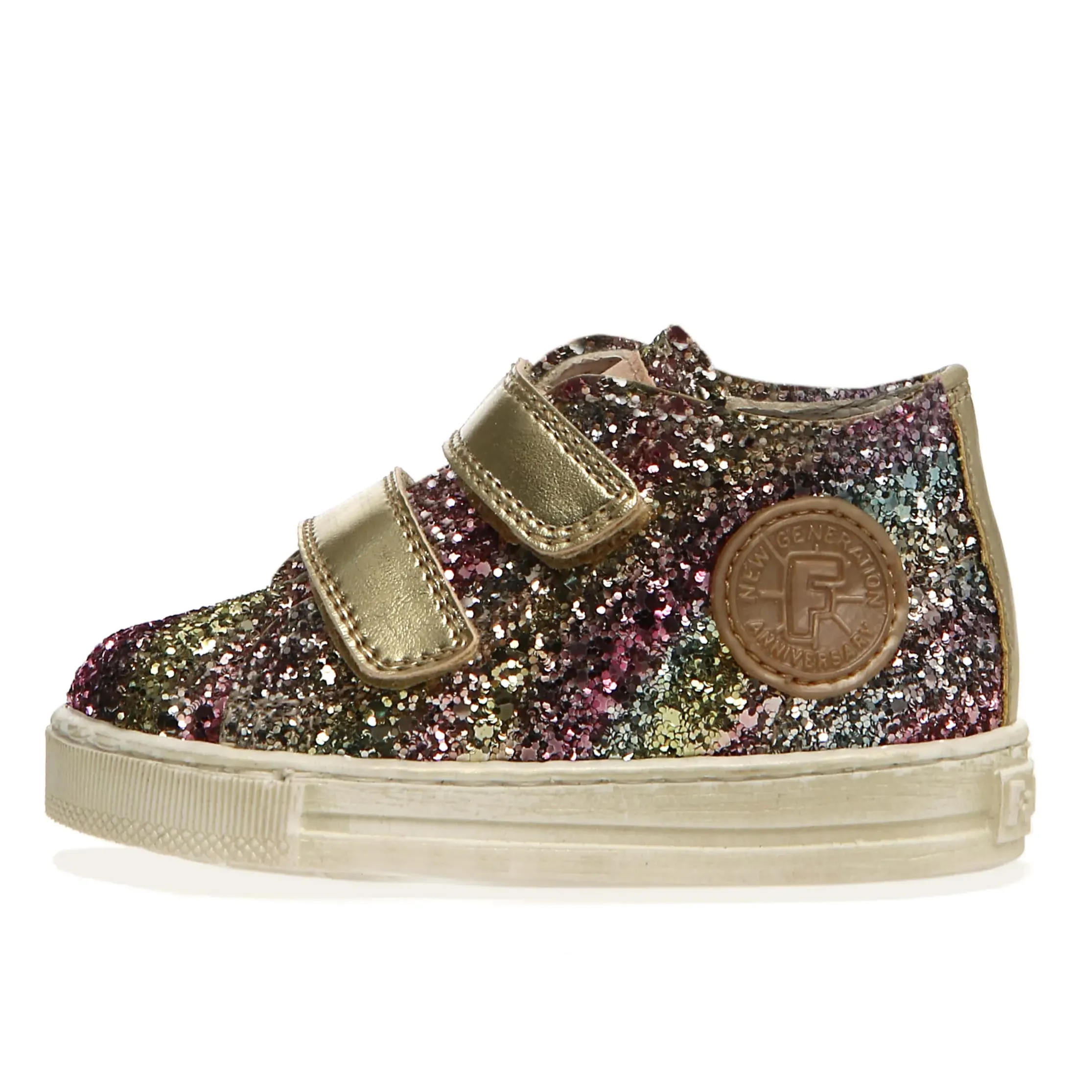 Falcotto Michael Girl's Casual Shoes - Glitter Shaded Platinum Multi neat style