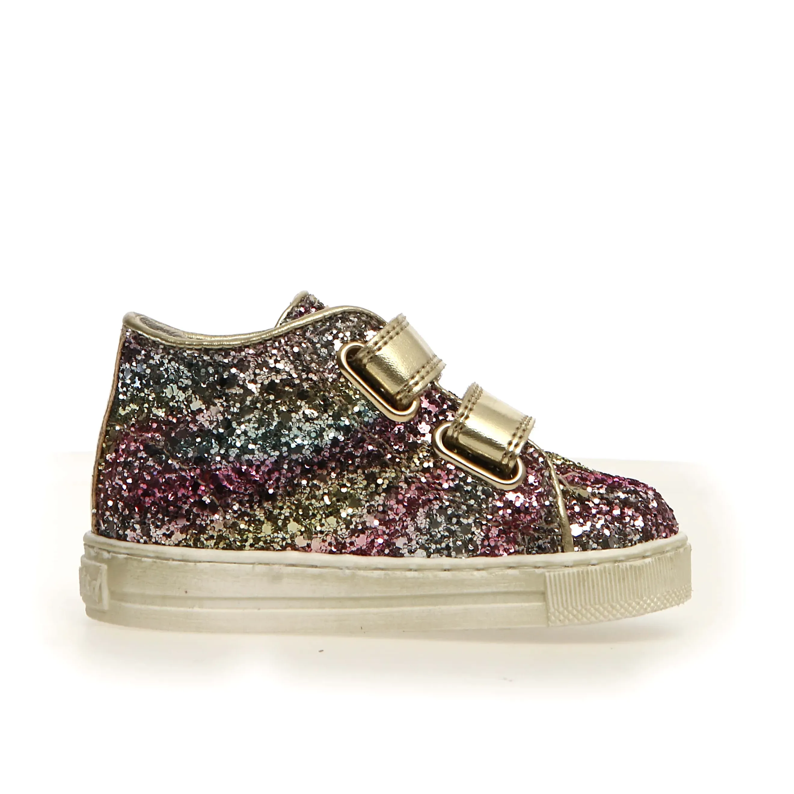 Falcotto Michael Girl's Casual Shoes - Glitter Shaded Platinum Multi off duty