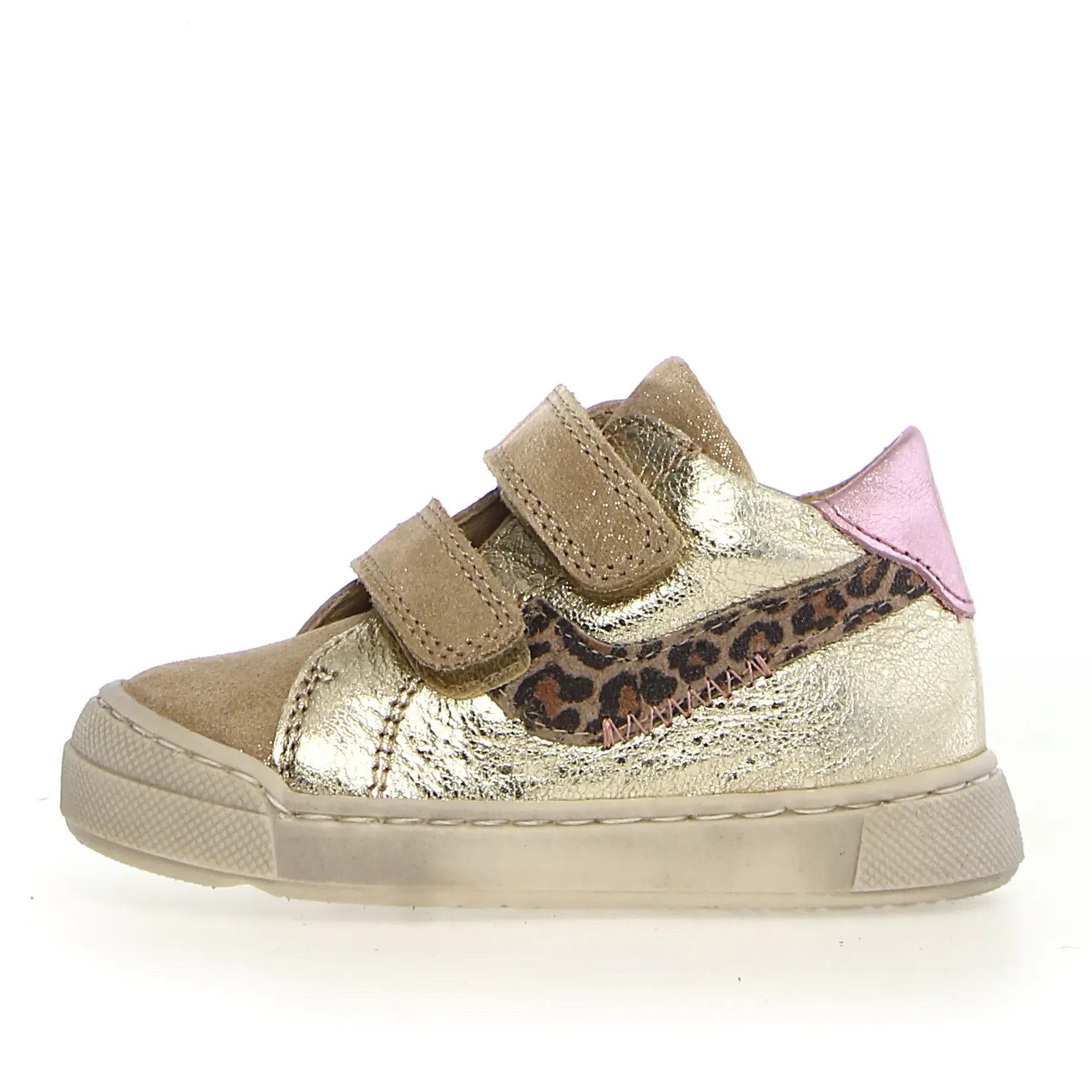 Falcotto Palom Vl Girl's Casual Shoes - Platinum/Pink low pace