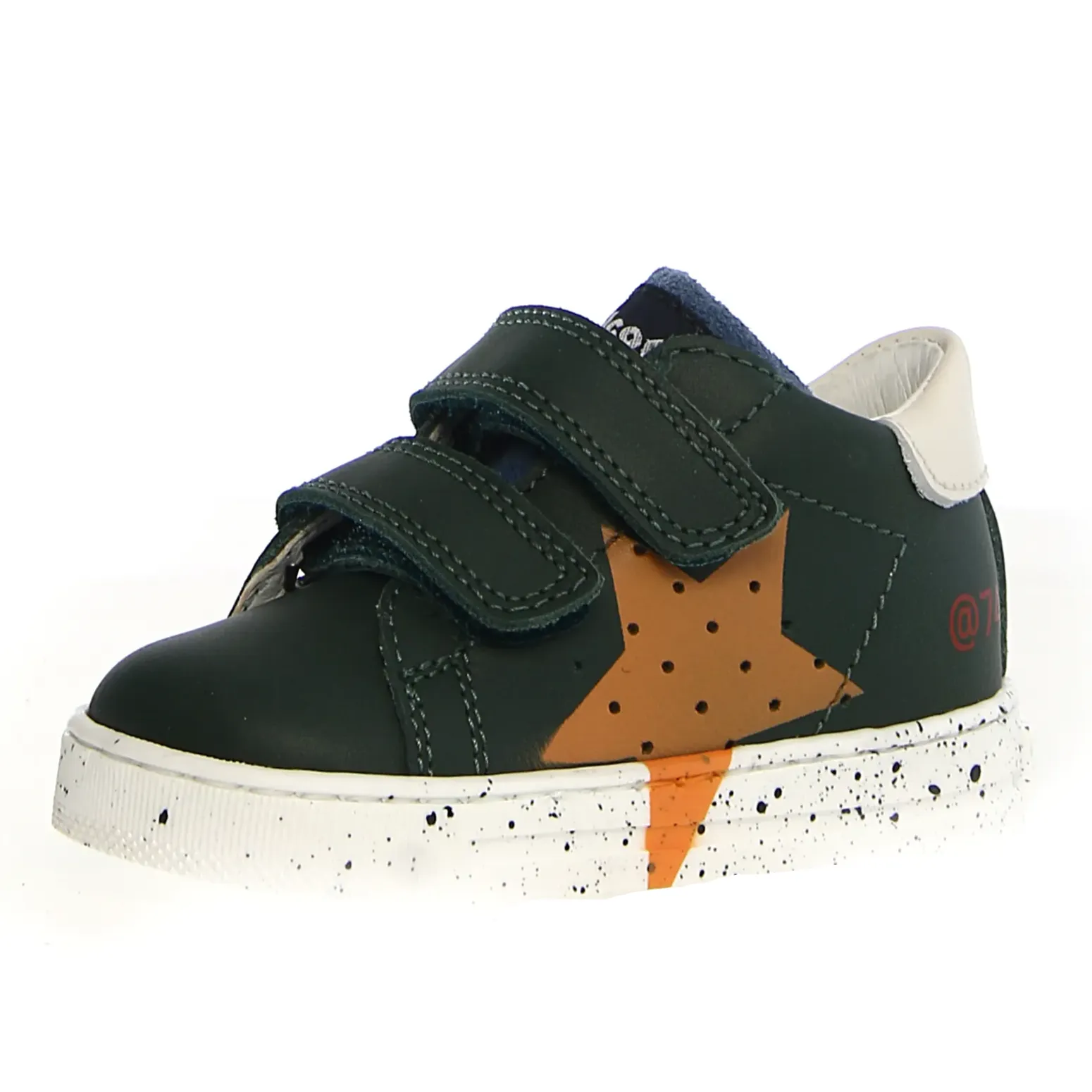 Falcotto Salazar 3 Vl Boy's and Girl's Casual Shoes - Green Bottle/Orange/Azure true fit