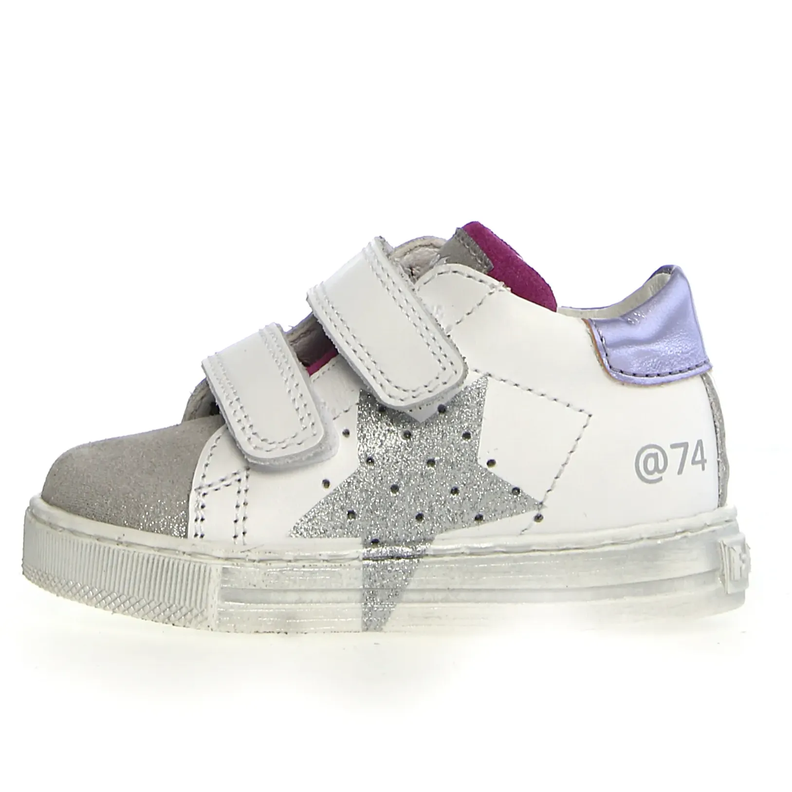 Falcotto Salazar 3 Vl Girl's Casual Shoes - White/Silver/Tulip easy walk