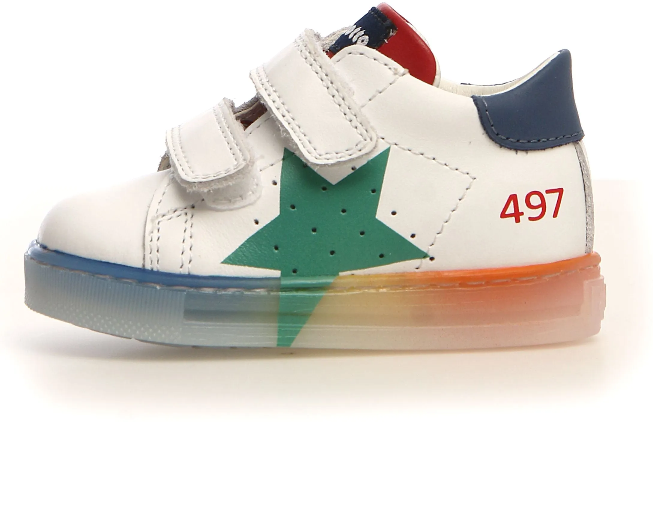 Falcotto Salazar VL Boy's and Girl's Sneakers - White/Azure/Green clean vibe