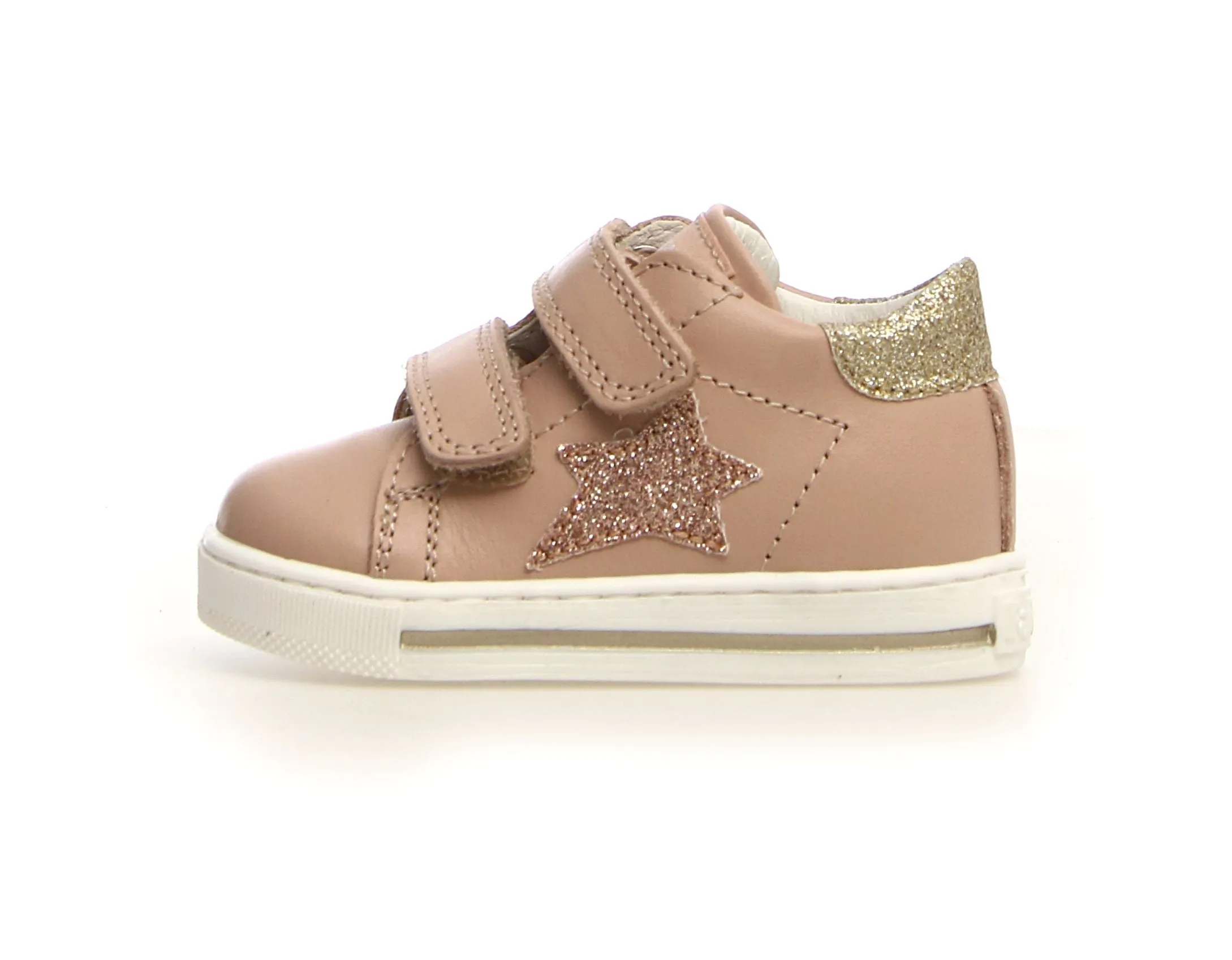 Falcotto Sasha VL Girl's Sneakers - Glitter Cipria/Platinum style boost