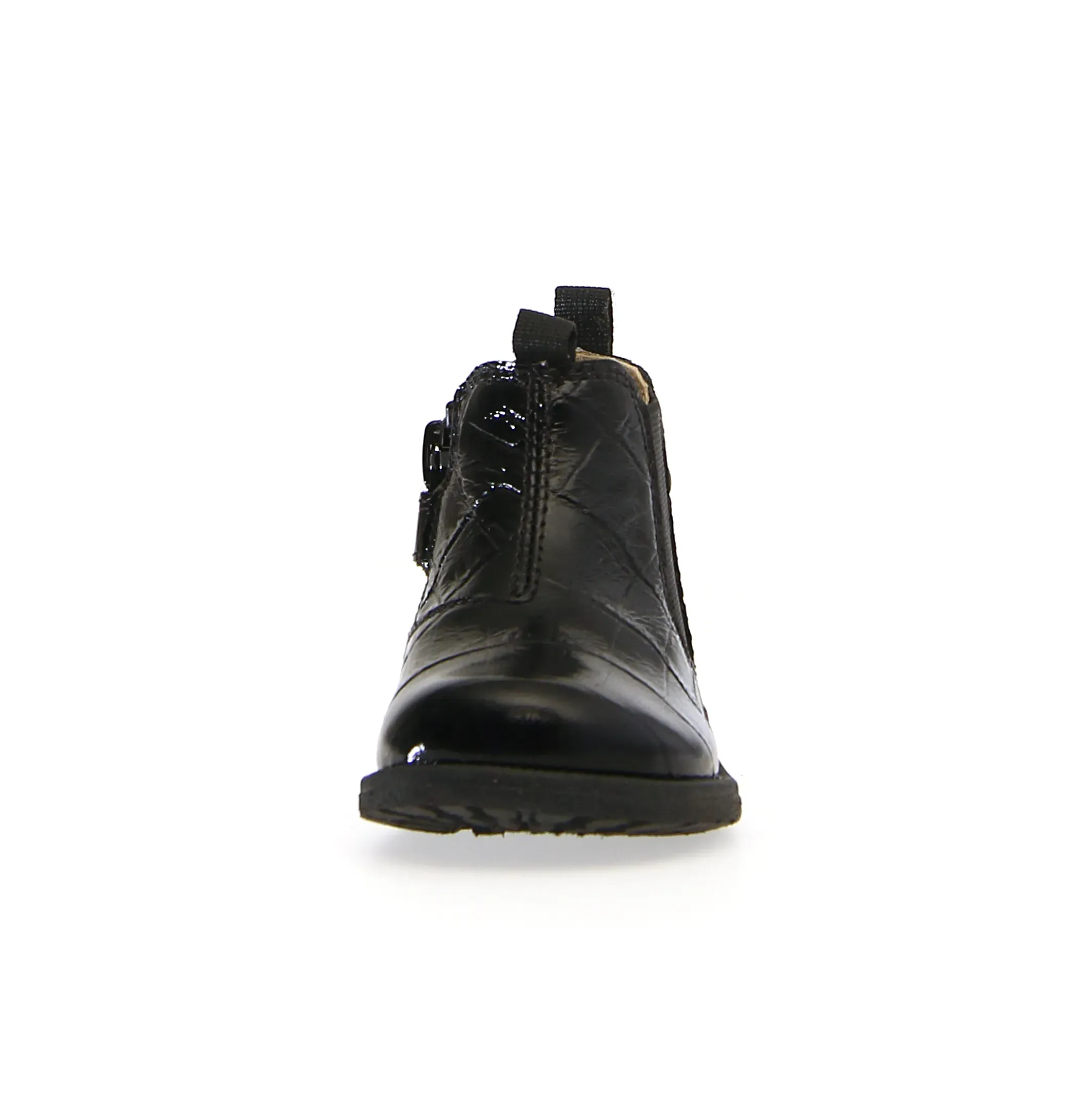 Falcotto Winter Wood Boy's and Girl's Half Boots - Black Embossed high-end feel
