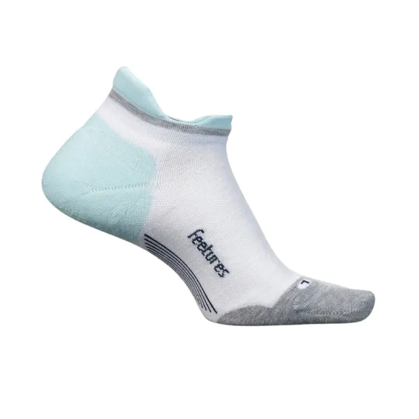 Feetures Elite Max Cushion No Show White/Blue Skin Friendly