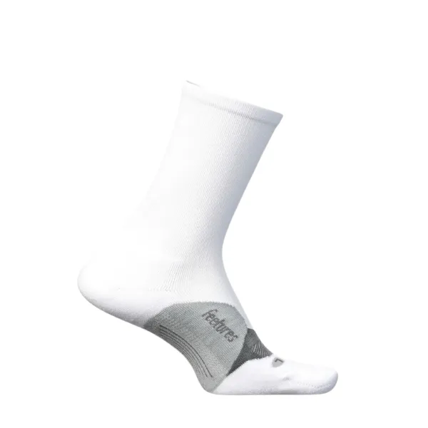 Feetures Unisex Elite Light Cushion Mini Crew White Holiday Gift