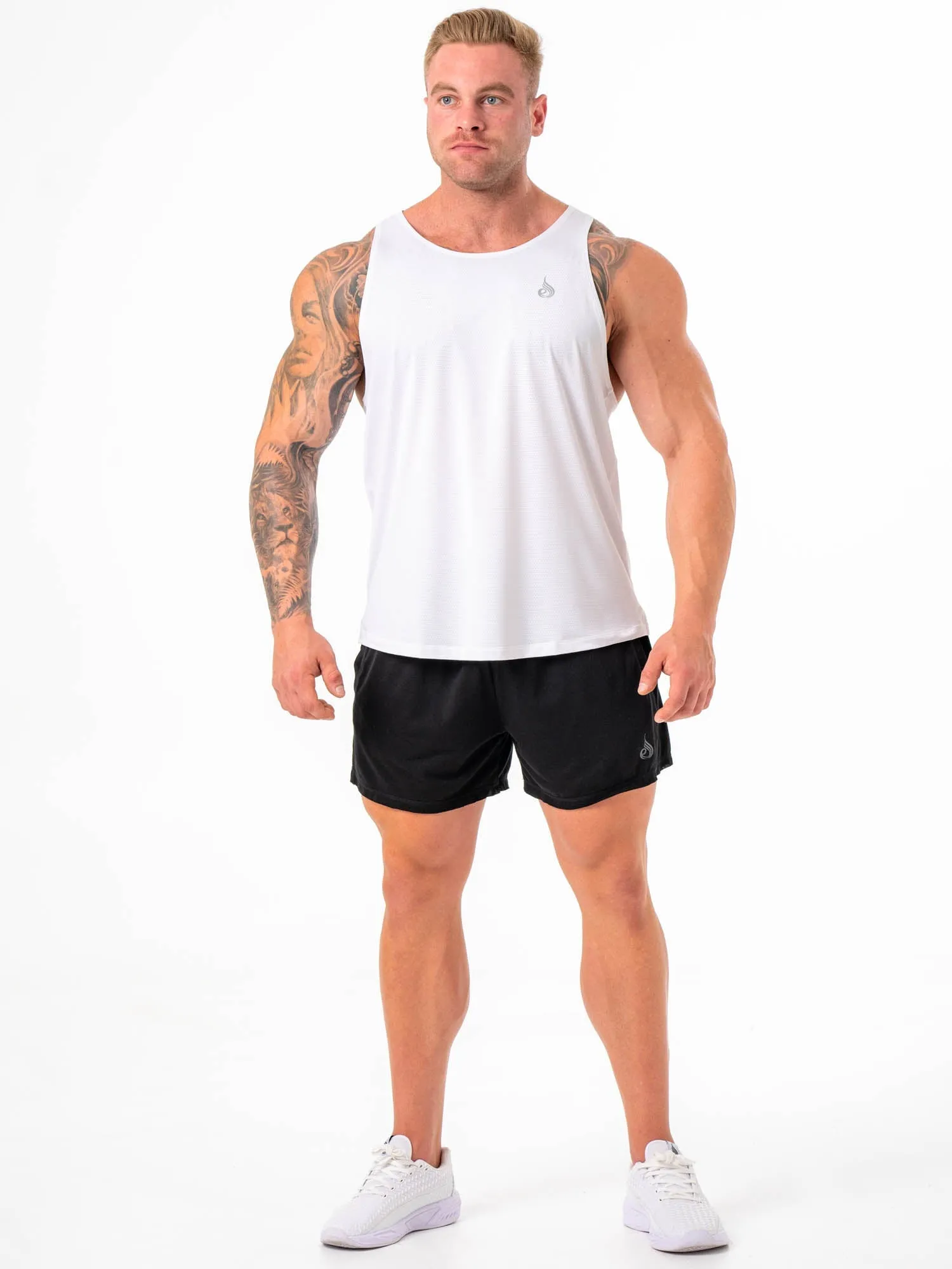 Flex Active Tank - White multi wear
