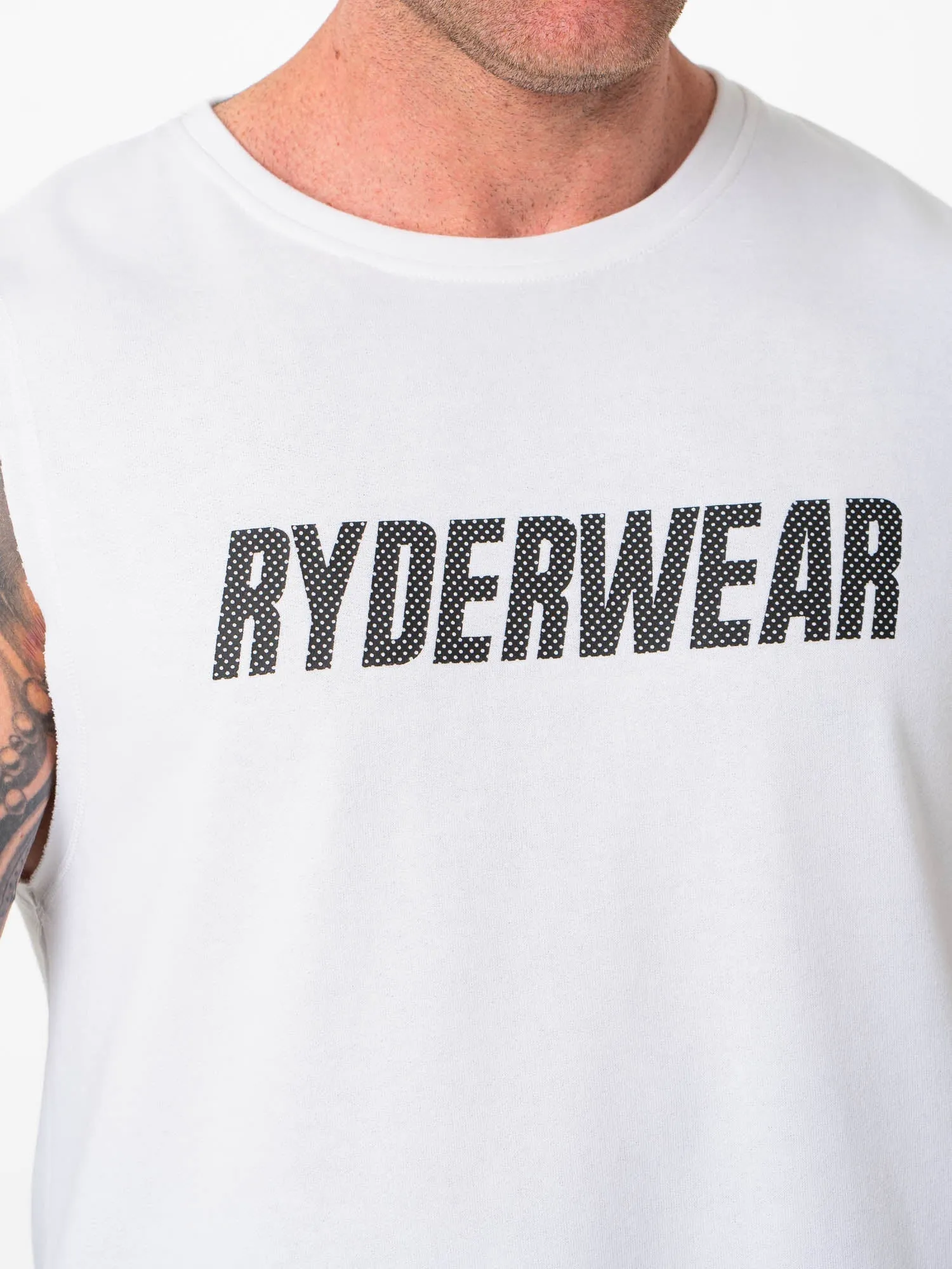 Flex Fleece Tank - White sports expert