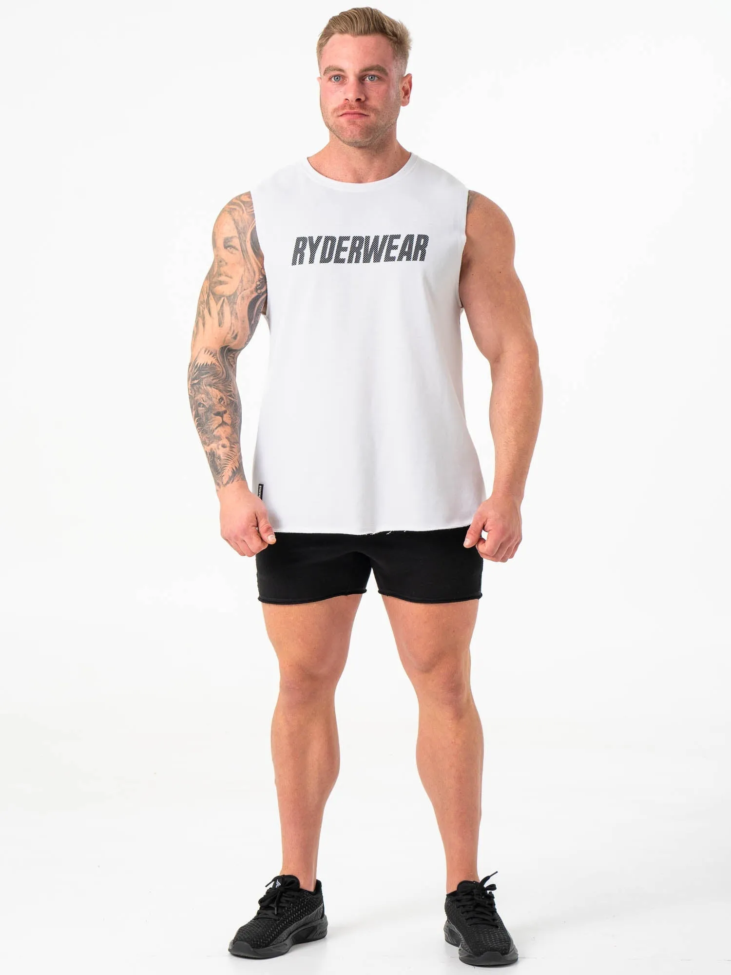 Flex Fleece Tank - White sport outfit
