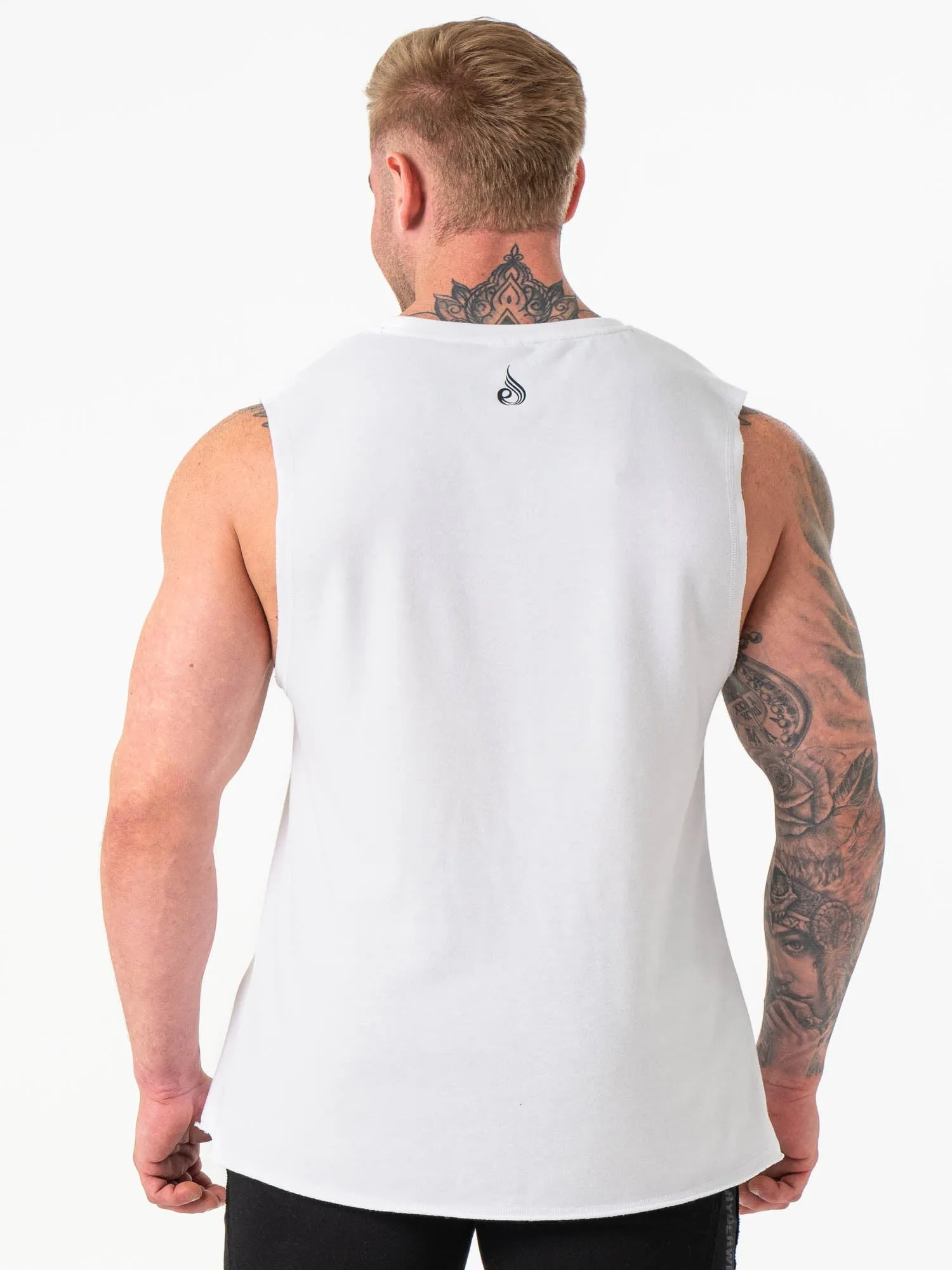Flex Fleece Tank - White fitness choice