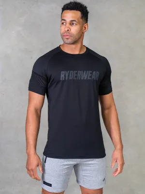 Flex Mesh T-Shirt - Black graphic design