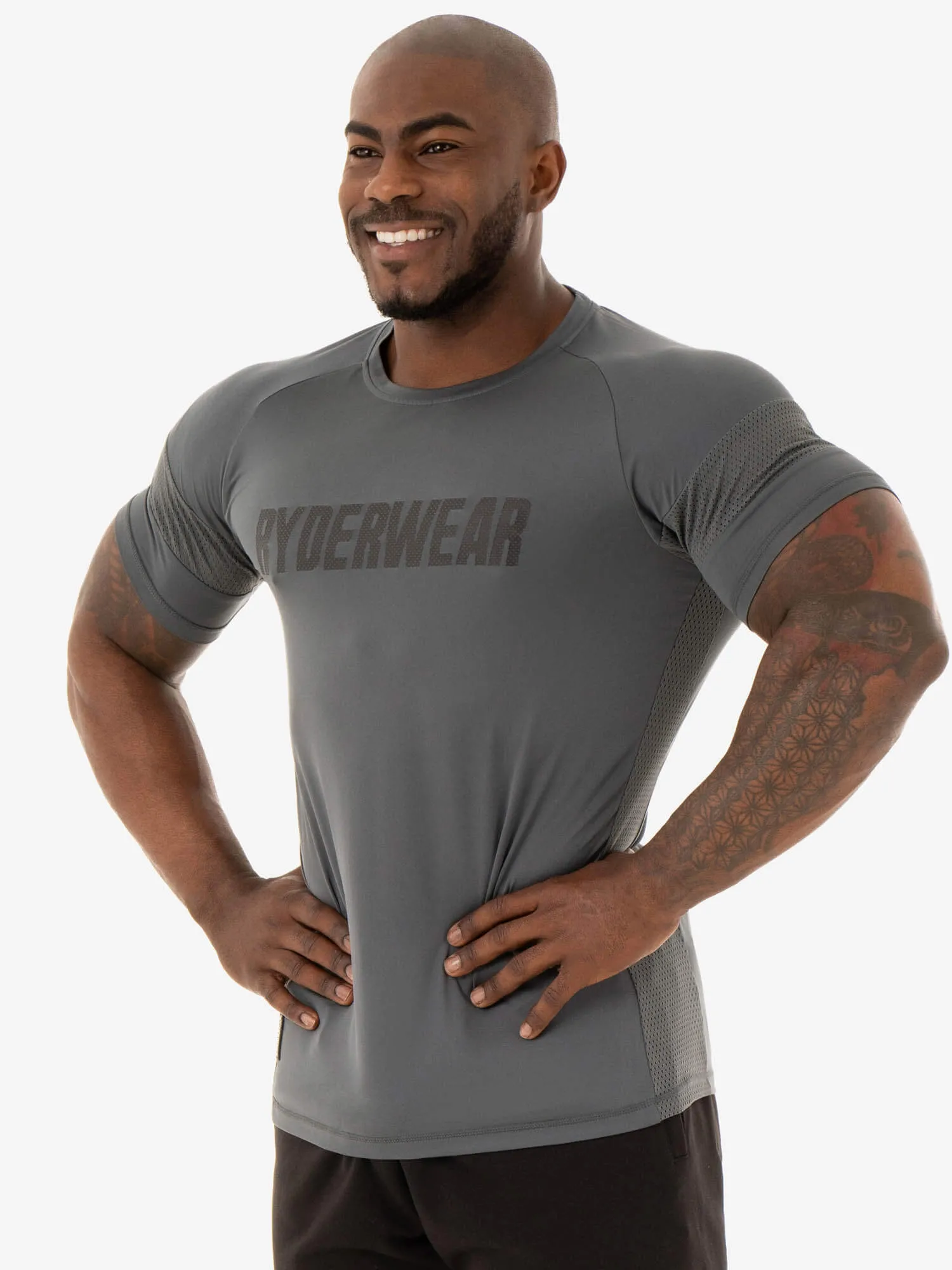Flex Mesh T-Shirt - Charcoal casual style