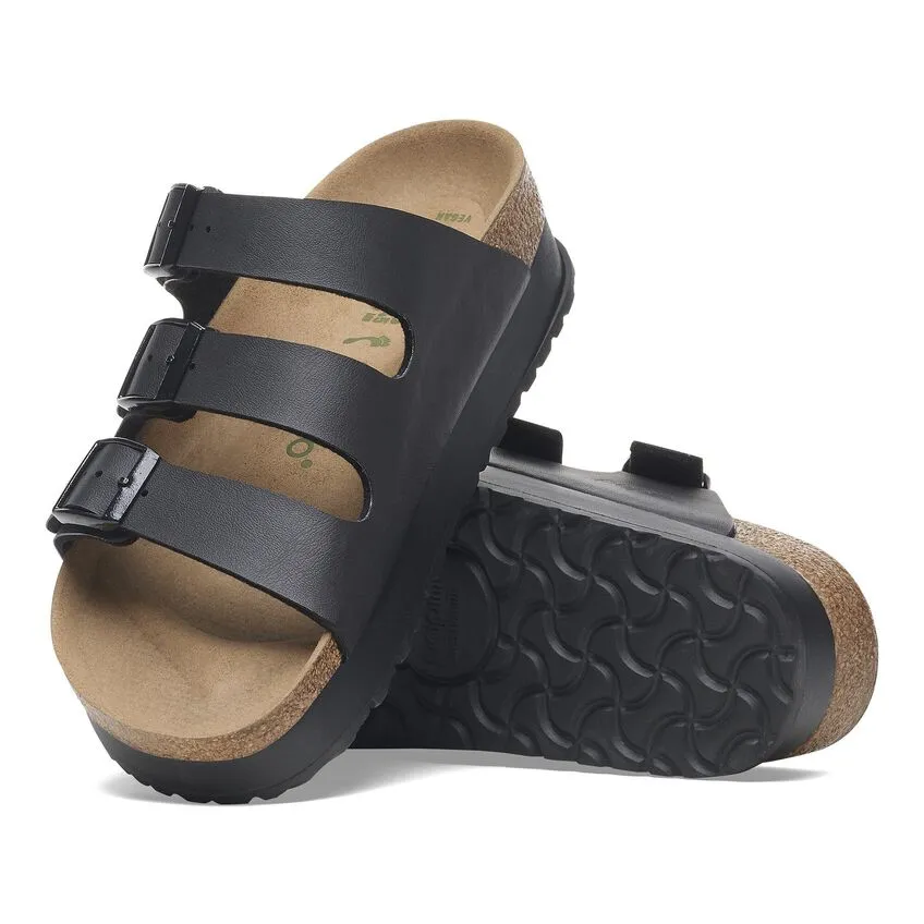 Florida Platform Vegan in Black from Birkenstock Morning Ease