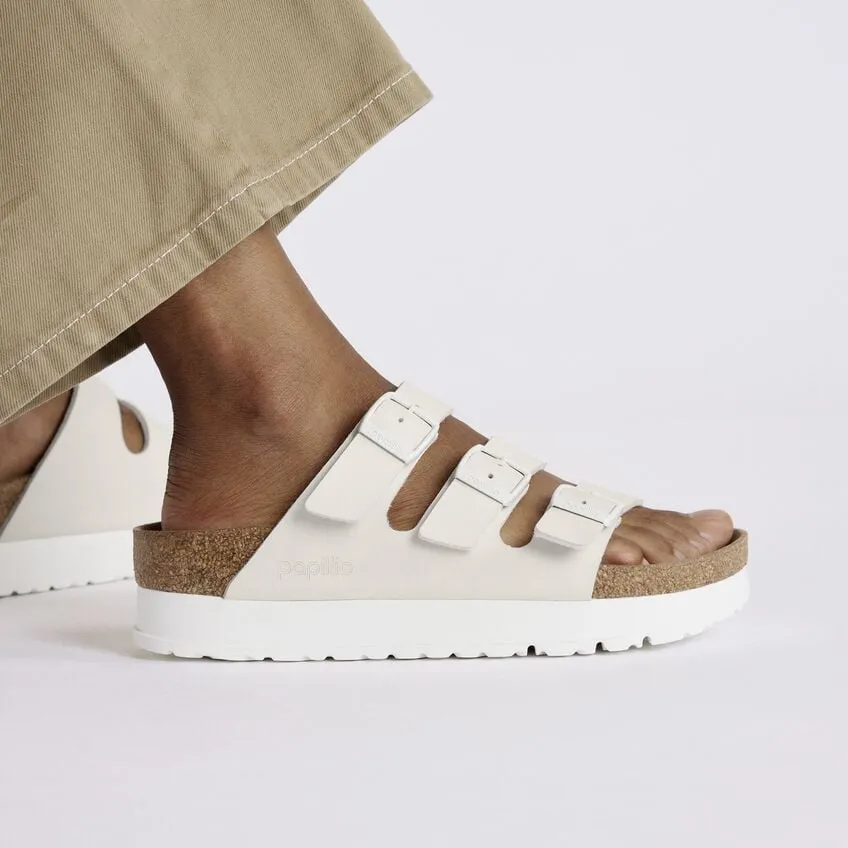 Florida Platform Vegan in Eggshell from Birkenstock Bare Touch
