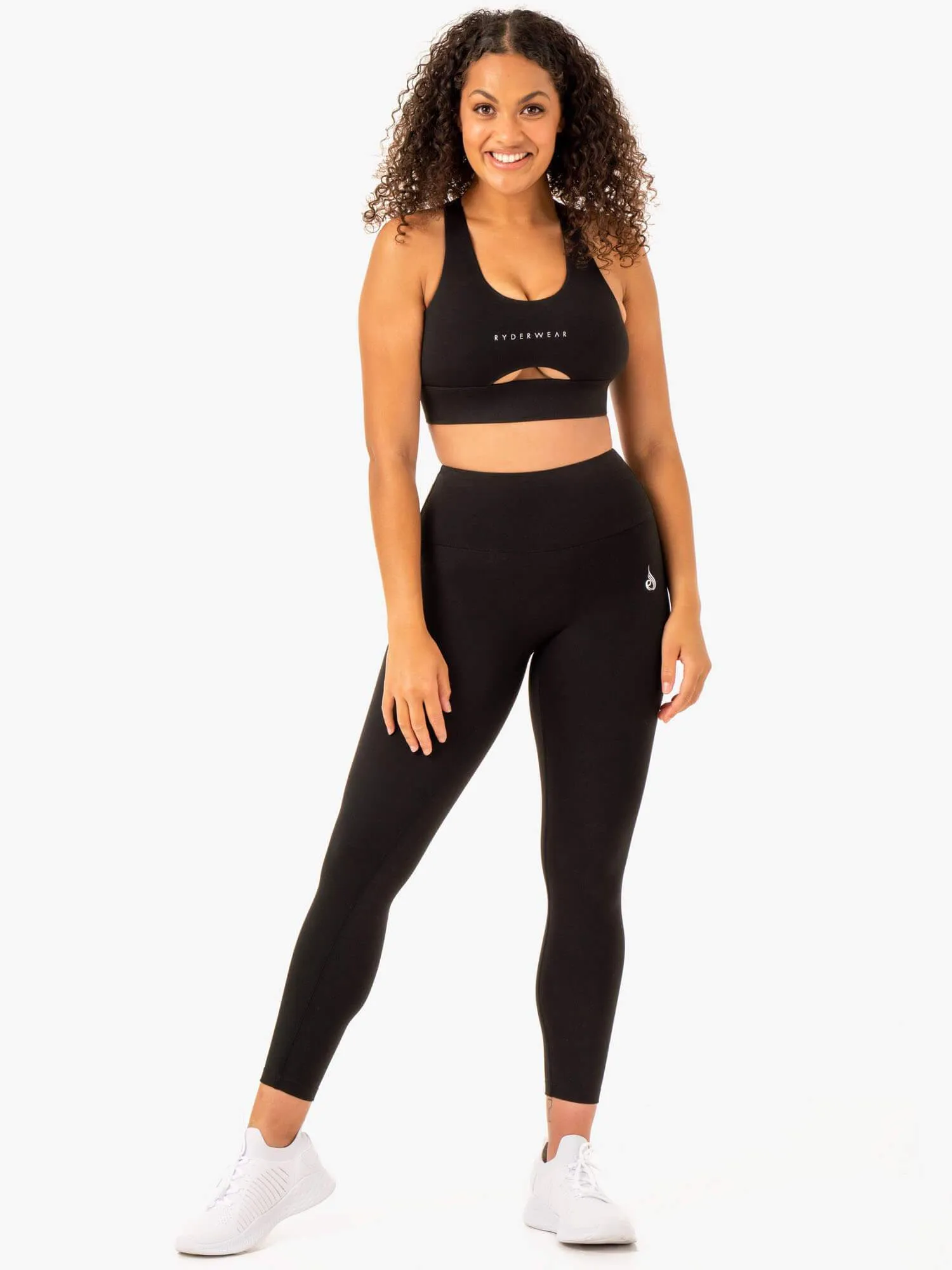 Focus Contour Sports Bra - Black Compression Fit