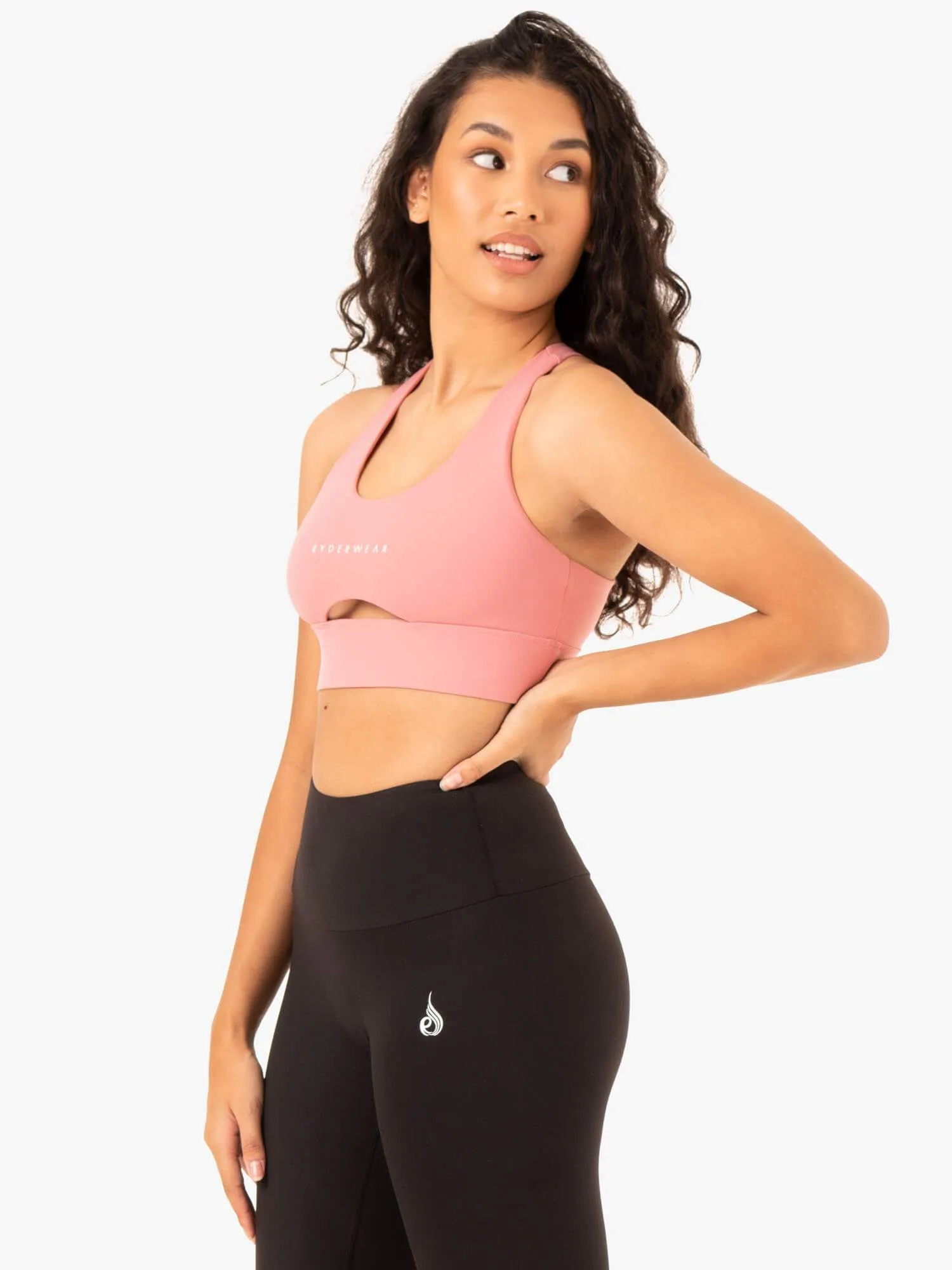 Focus Contour Sports Bra - Blush Pink Durable Breathable