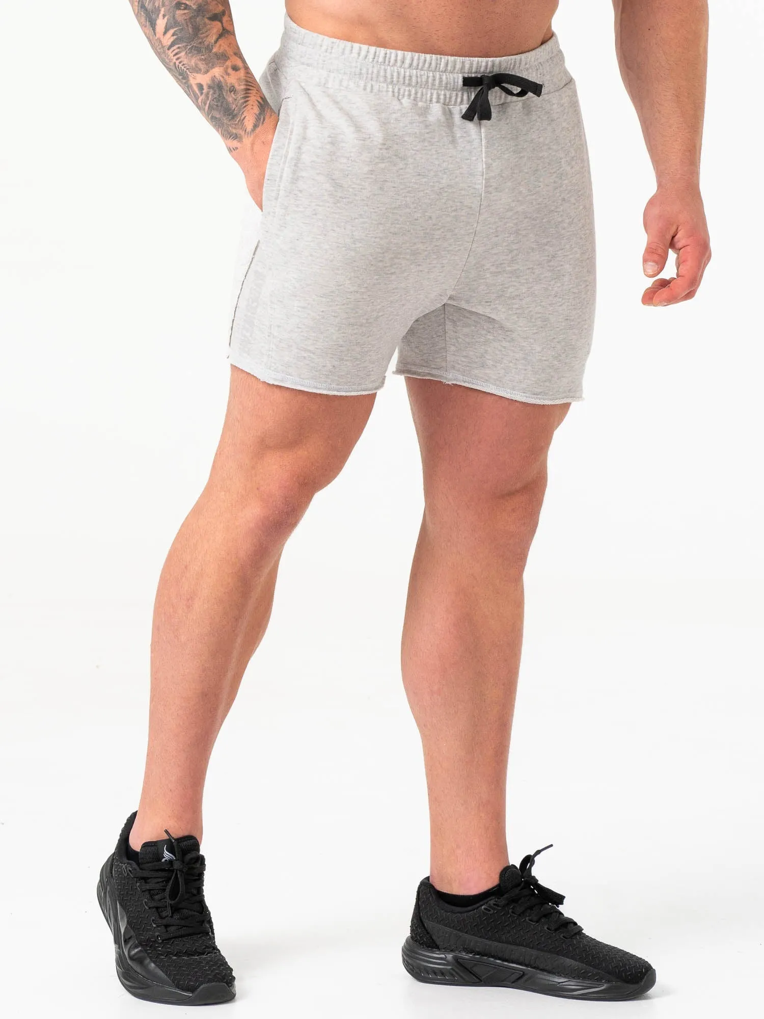 Force 5" Track Shorts - Chalk Grey Marl core stability