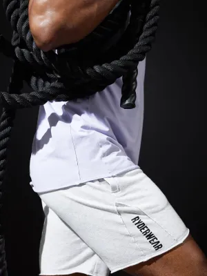 Force 6" Track Short - Chalk Grey Marl stretch zones