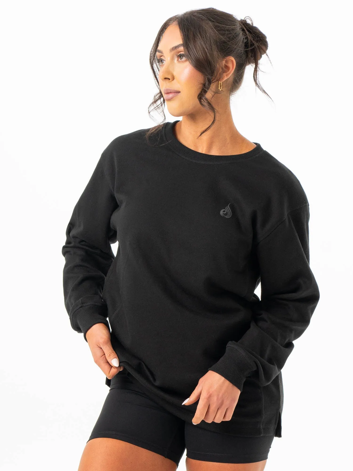 Force Crew Neck - Black free breathe