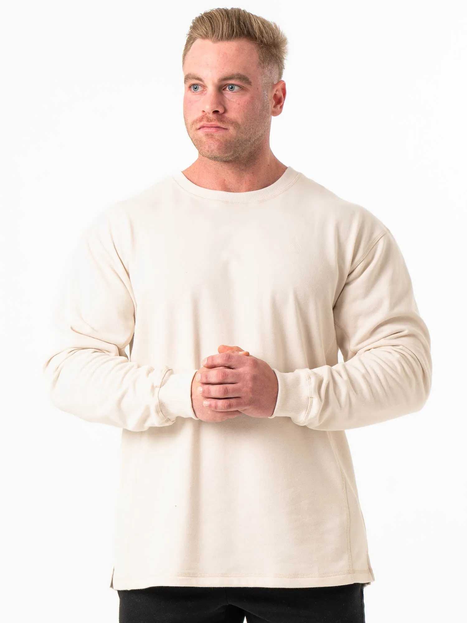 Force Crew Neck - Bone lightweight knit