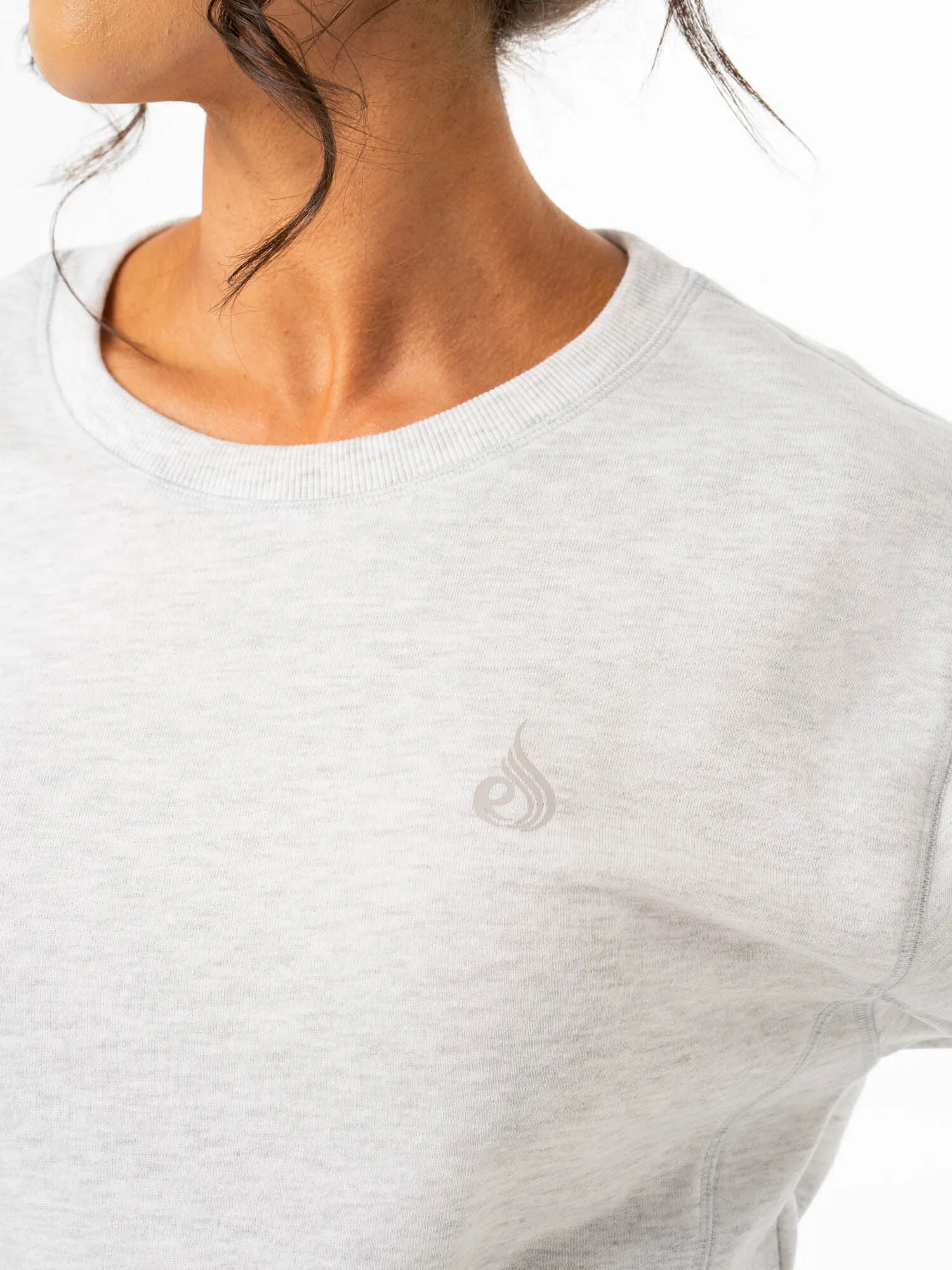 Force Crew Neck - Chalk Grey Marl trend leader