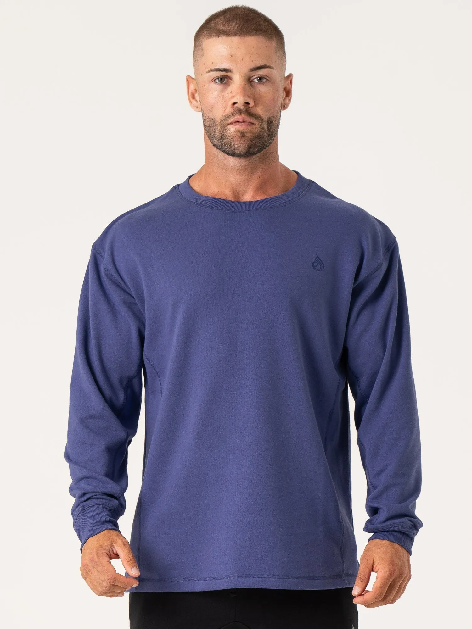 Force Crew Neck - Indigo unisex style