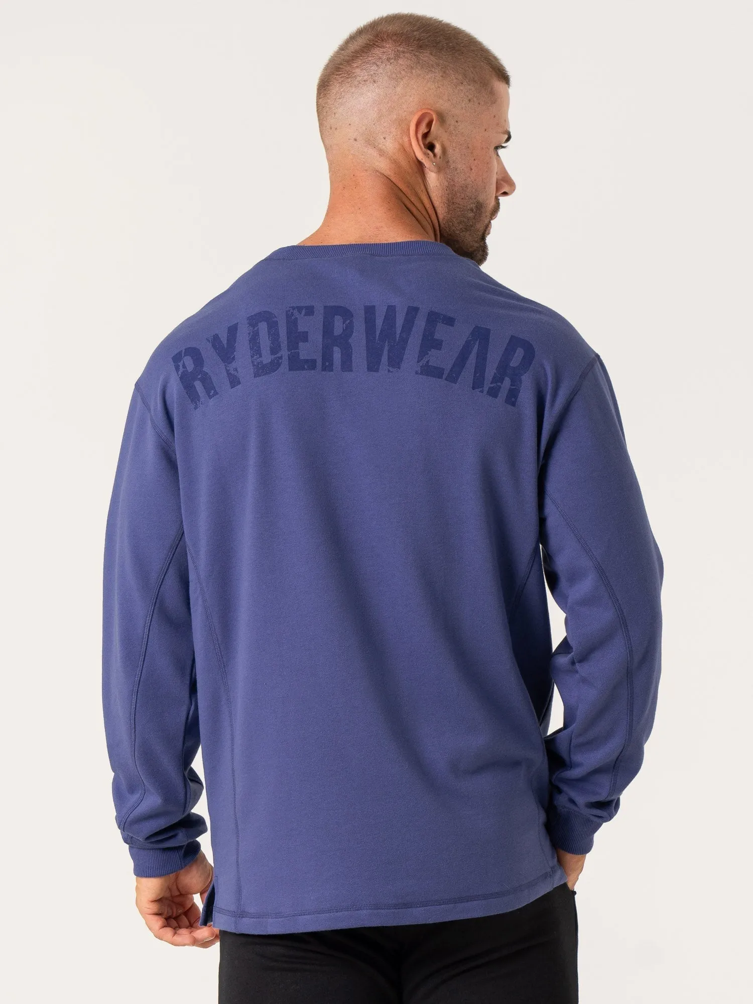 Force Crew Neck - Indigo functional design