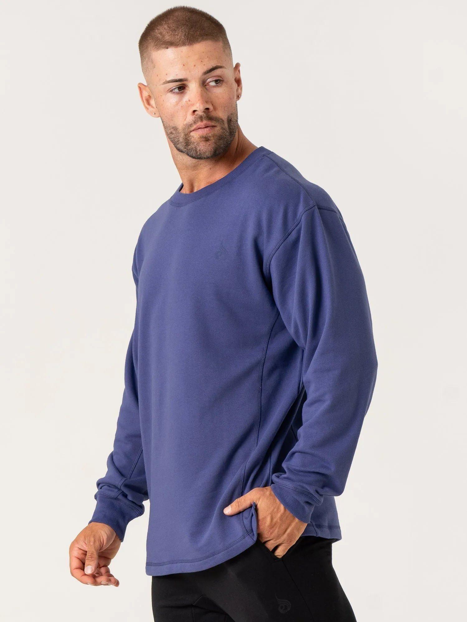 Force Crew Neck - Indigo winter edge