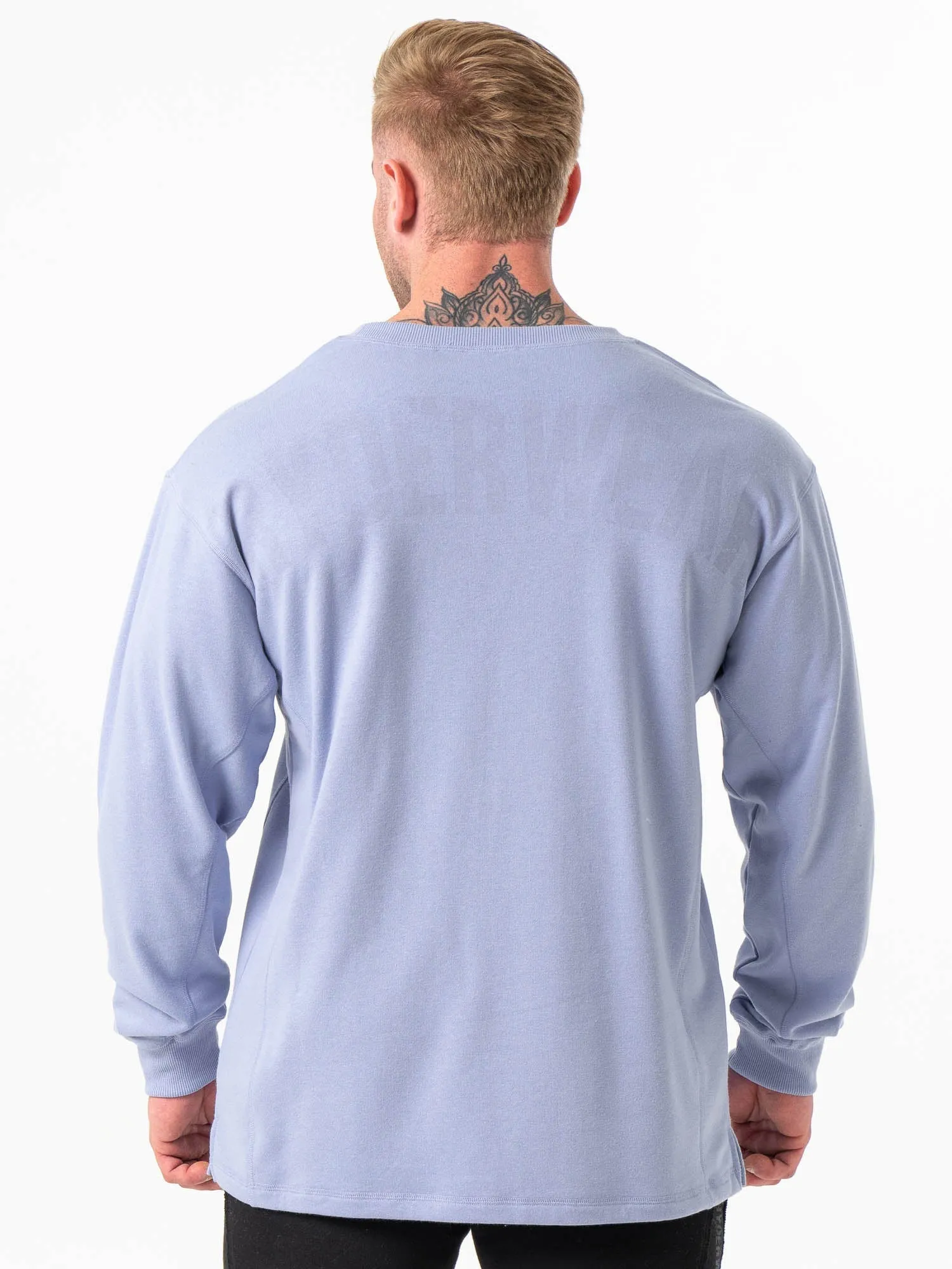 Force Crew Neck - Lilac Blue subtle design