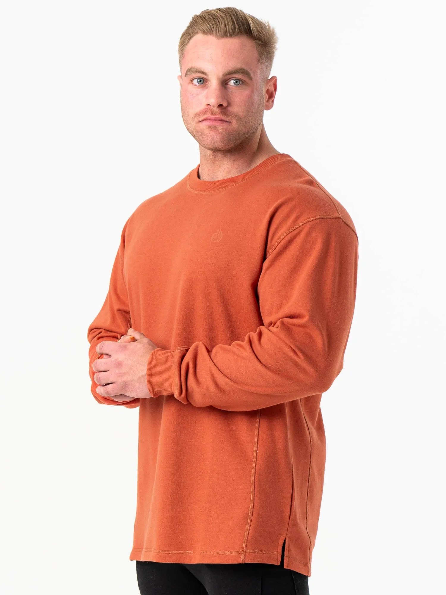 Force Crew Neck - Terracotta soft knitwear