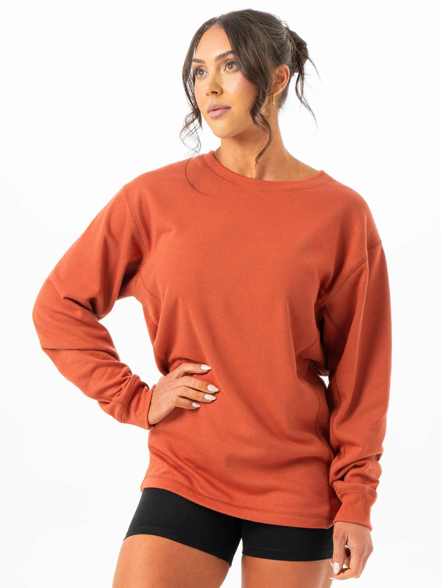 Force Crew Neck - Terracotta easygoing