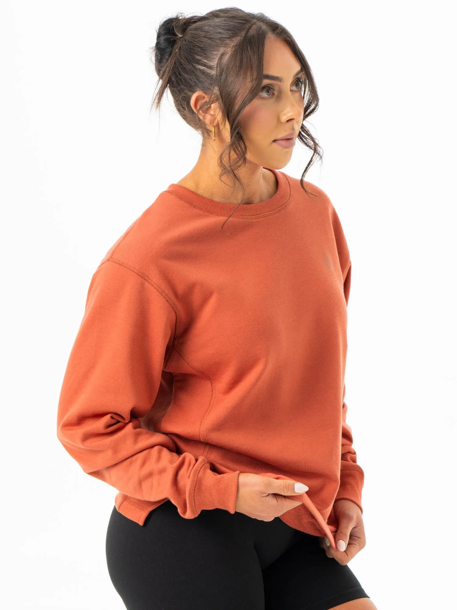 Force Crew Neck - Terracotta lightweight breathable