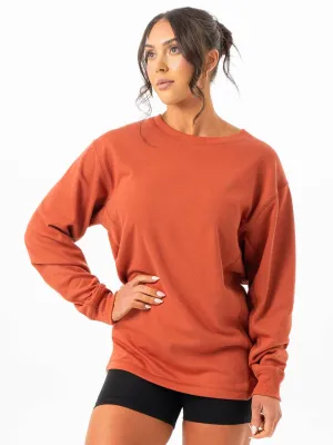 Force Crew Neck - Terracotta easygoing