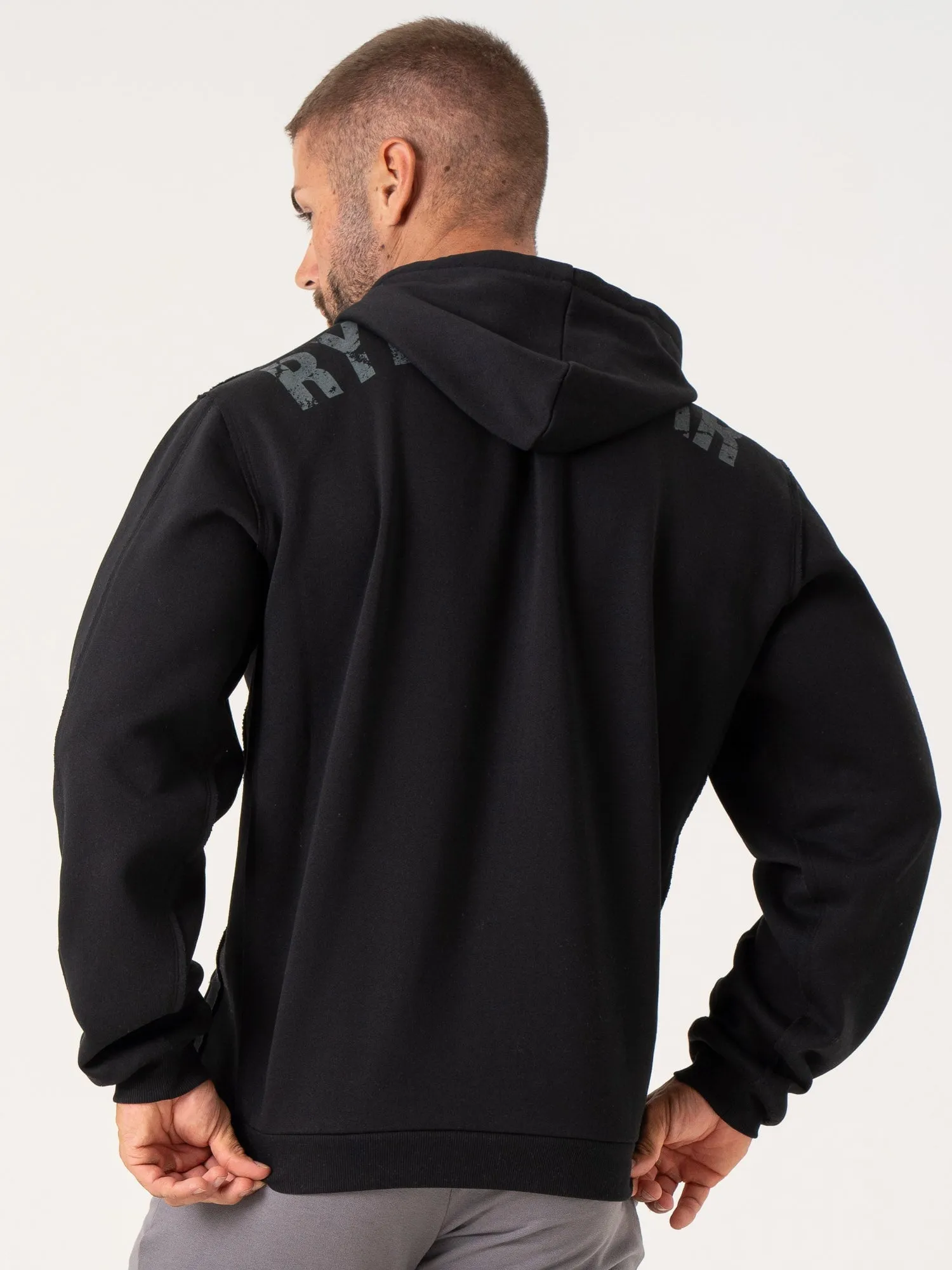 Force Hoodie - Black smooth texture