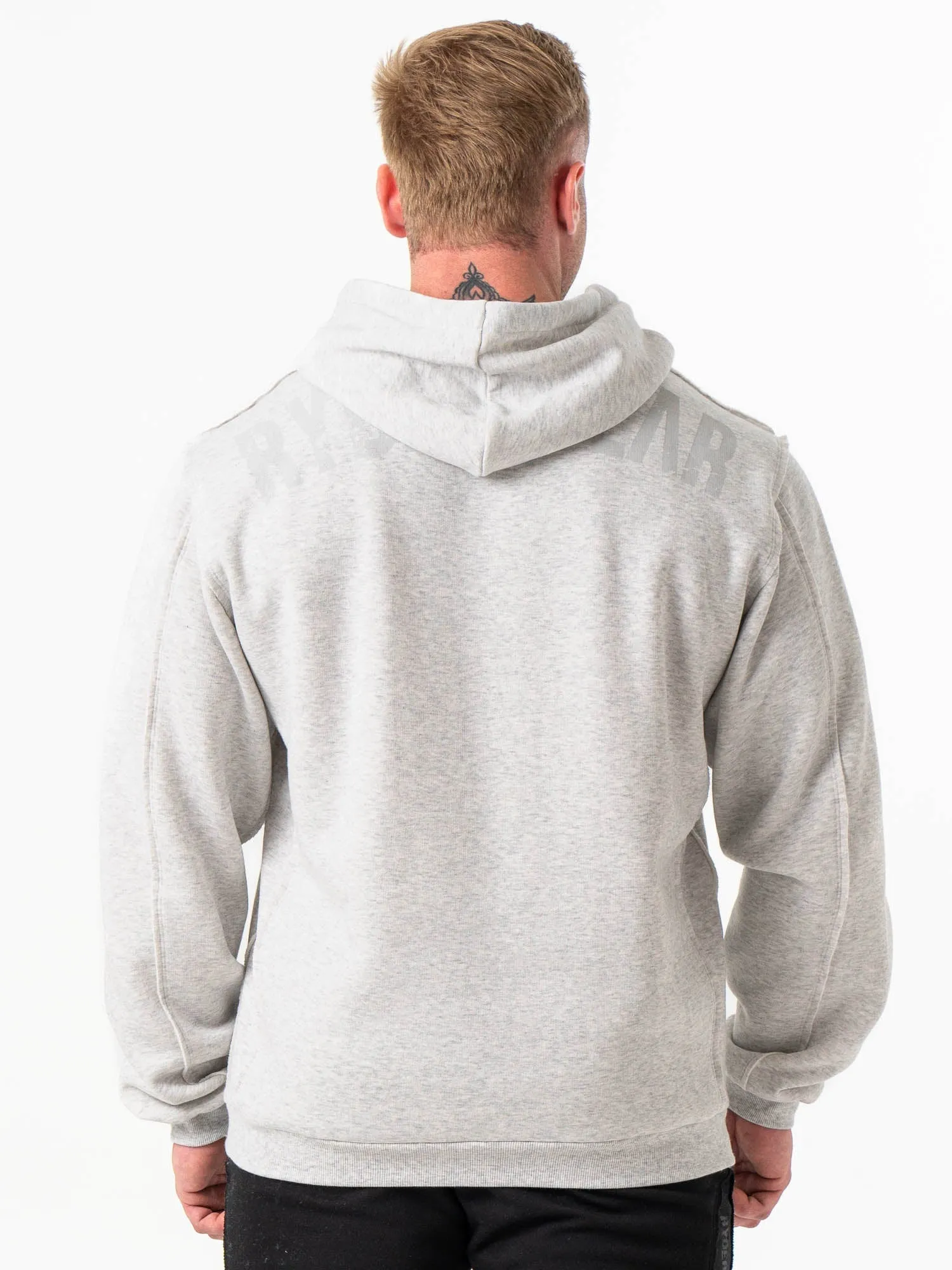 Force Hoodie - Chalk Grey Marl soft fabric
